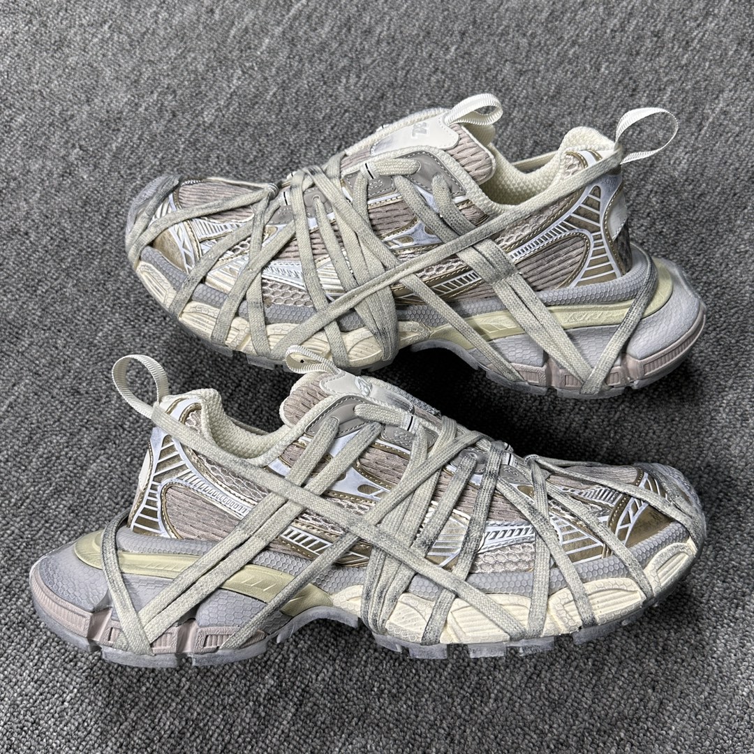  Balenciaga 巴黎世家 3XL 蜘蛛网 綁帶 网布 系带 做旧 低筒 老爹鞋 运动 复古板鞋 休闲鞋 男鞋 女鞋   