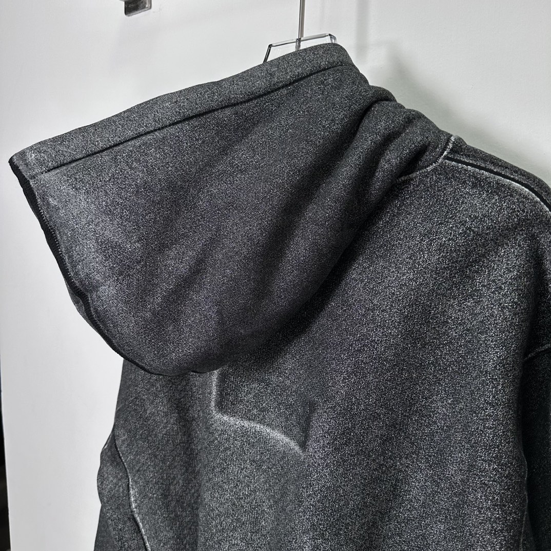 Supreme x MM6 Maison Margiela  马吉拉 FOIL BOX LOGO SWEATSHIRT 连帽 加绒长袖 黑色 灰色 SS24sw33