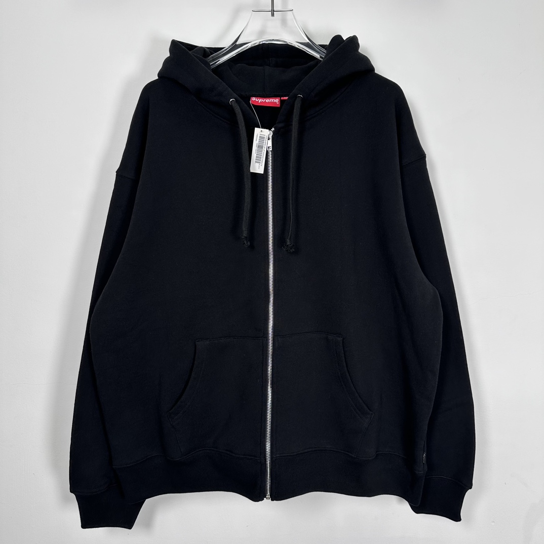  Supreme EHRASHER FW24 Zip Up Hooded SWEATSHIRT 连帽   拉链长袖卫衣 奶茶 黑色