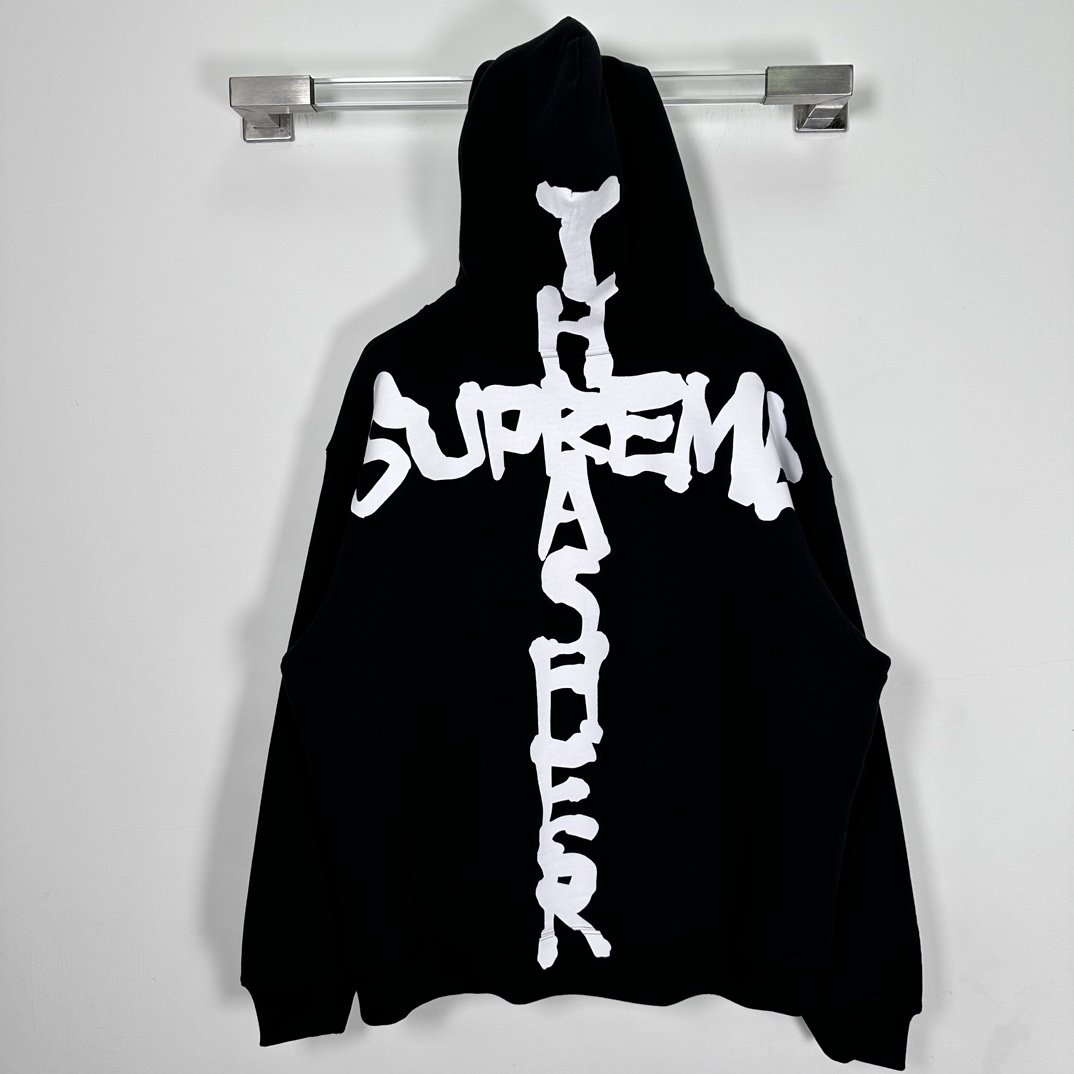  Supreme EHRASHER FW24 Zip Up Hooded SWEATSHIRT 连帽   拉链长袖卫衣 奶茶 黑色