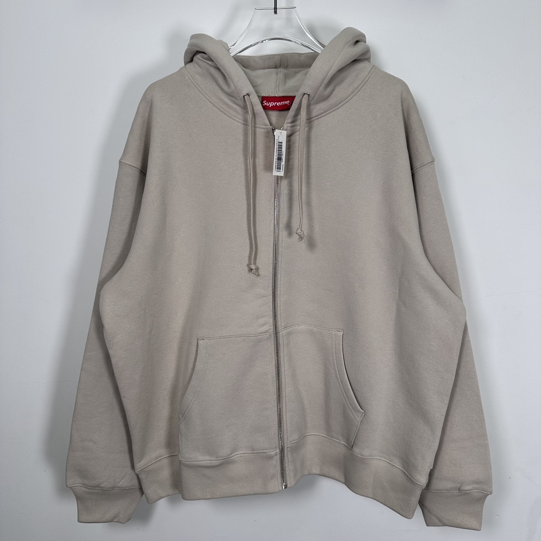  Supreme EHRASHER FW24 Zip Up Hooded SWEATSHIRT 连帽   拉链长袖卫衣 奶茶 黑色