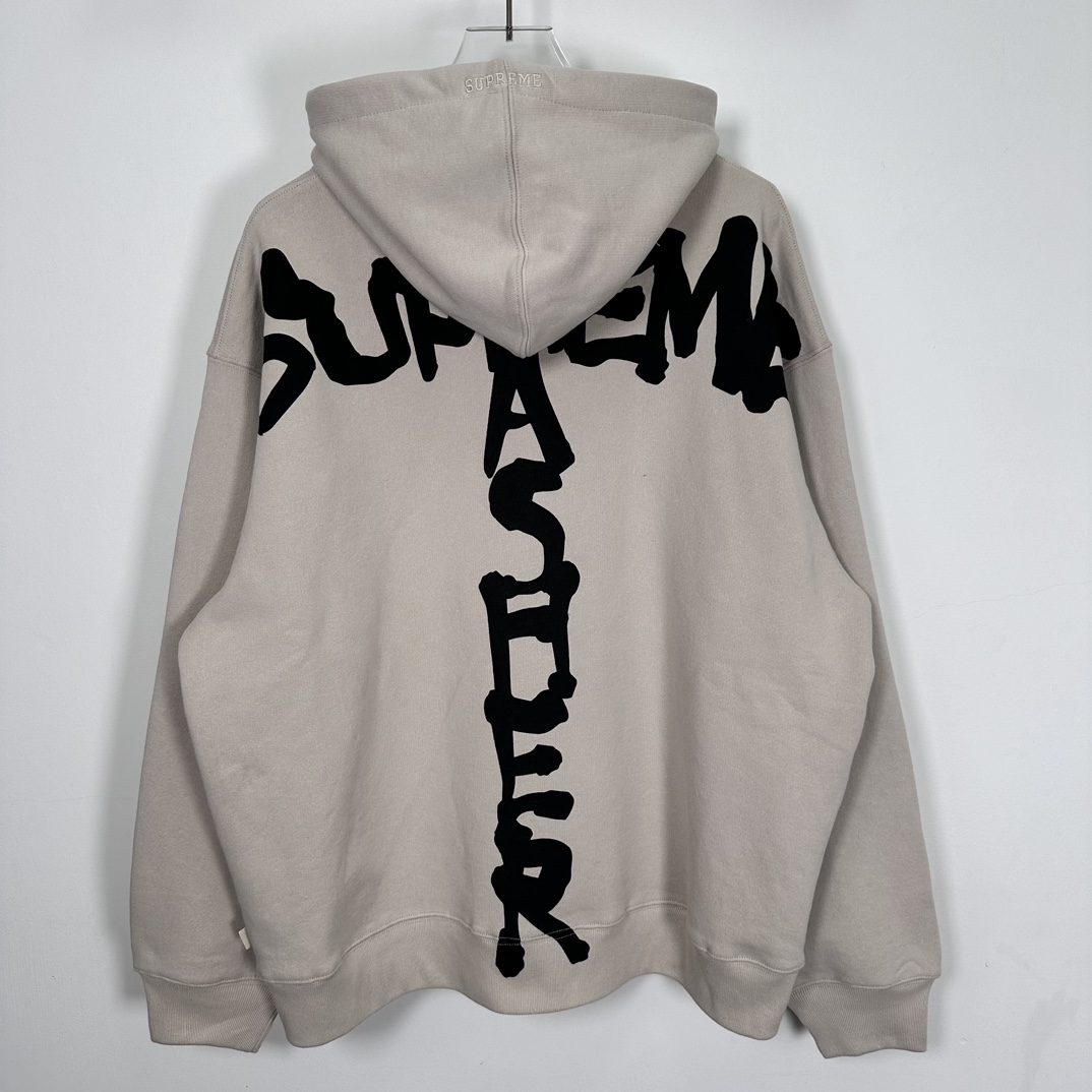  Supreme EHRASHER FW24 Zip Up Hooded SWEATSHIRT 连帽   拉链长袖卫衣 奶茶 黑色