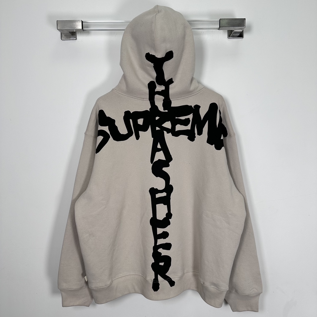  Supreme EHRASHER FW24 Zip Up Hooded SWEATSHIRT 连帽   拉链长袖卫衣 奶茶 黑色