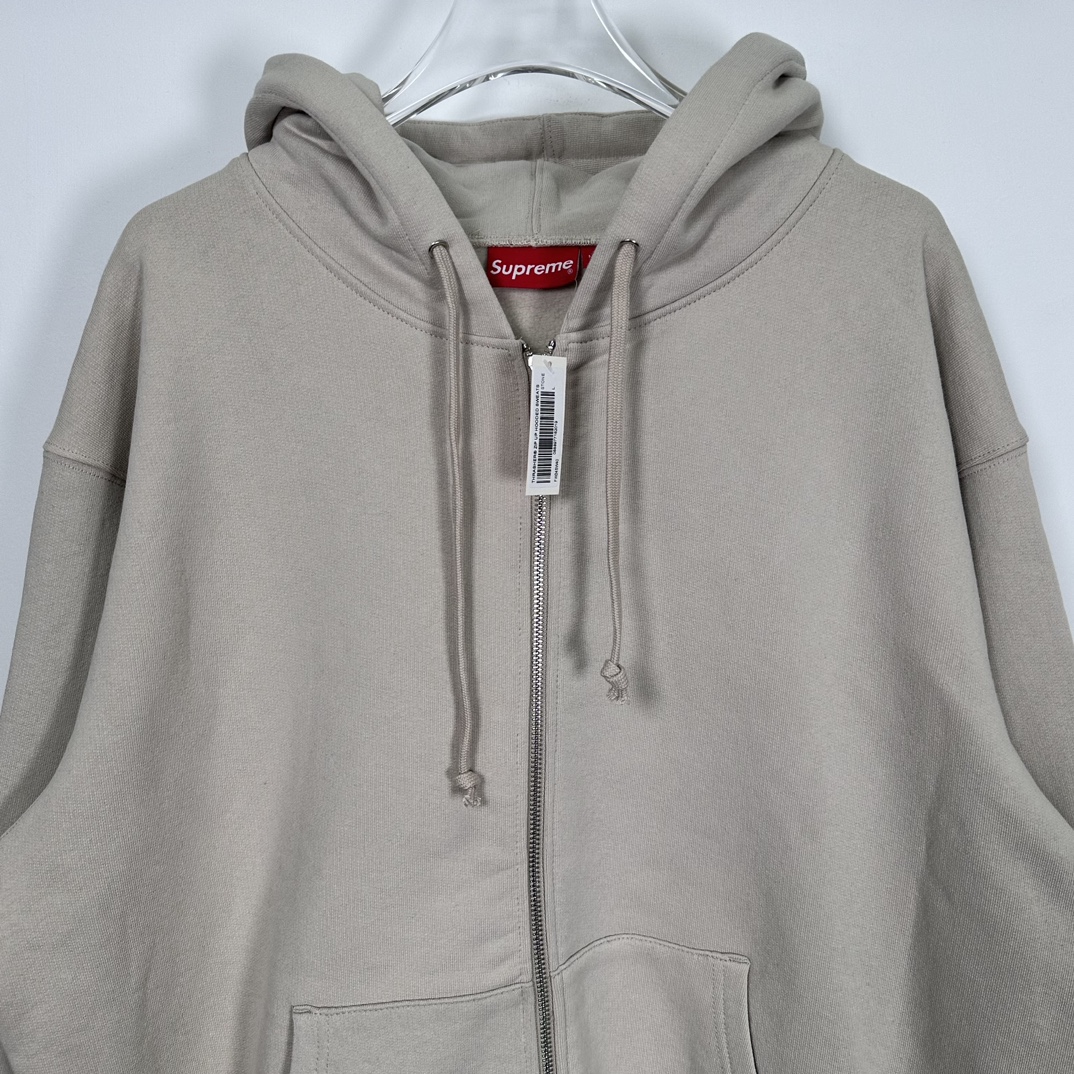  Supreme EHRASHER FW24 Zip Up Hooded SWEATSHIRT 连帽   拉链长袖卫衣 奶茶 黑色