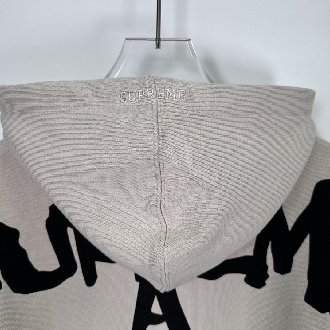  Supreme EHRASHER FW24 Zip Up Hooded SWEATSHIRT 连帽   拉链长袖卫衣 奶茶 黑色