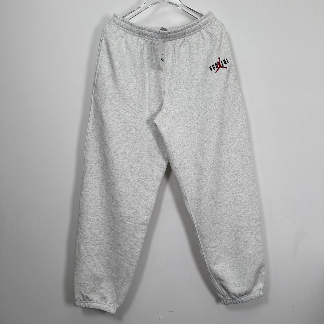  Supreme Jordan FW24 WEEK7 Sweatpant 抽绳宽松 长裤 运动裤 黑色 灰白