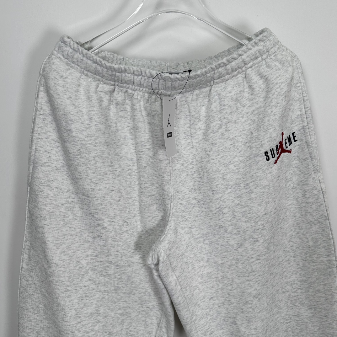  Supreme Jordan FW24 WEEK7 Sweatpant 抽绳宽松 长裤 运动裤 黑色 灰白