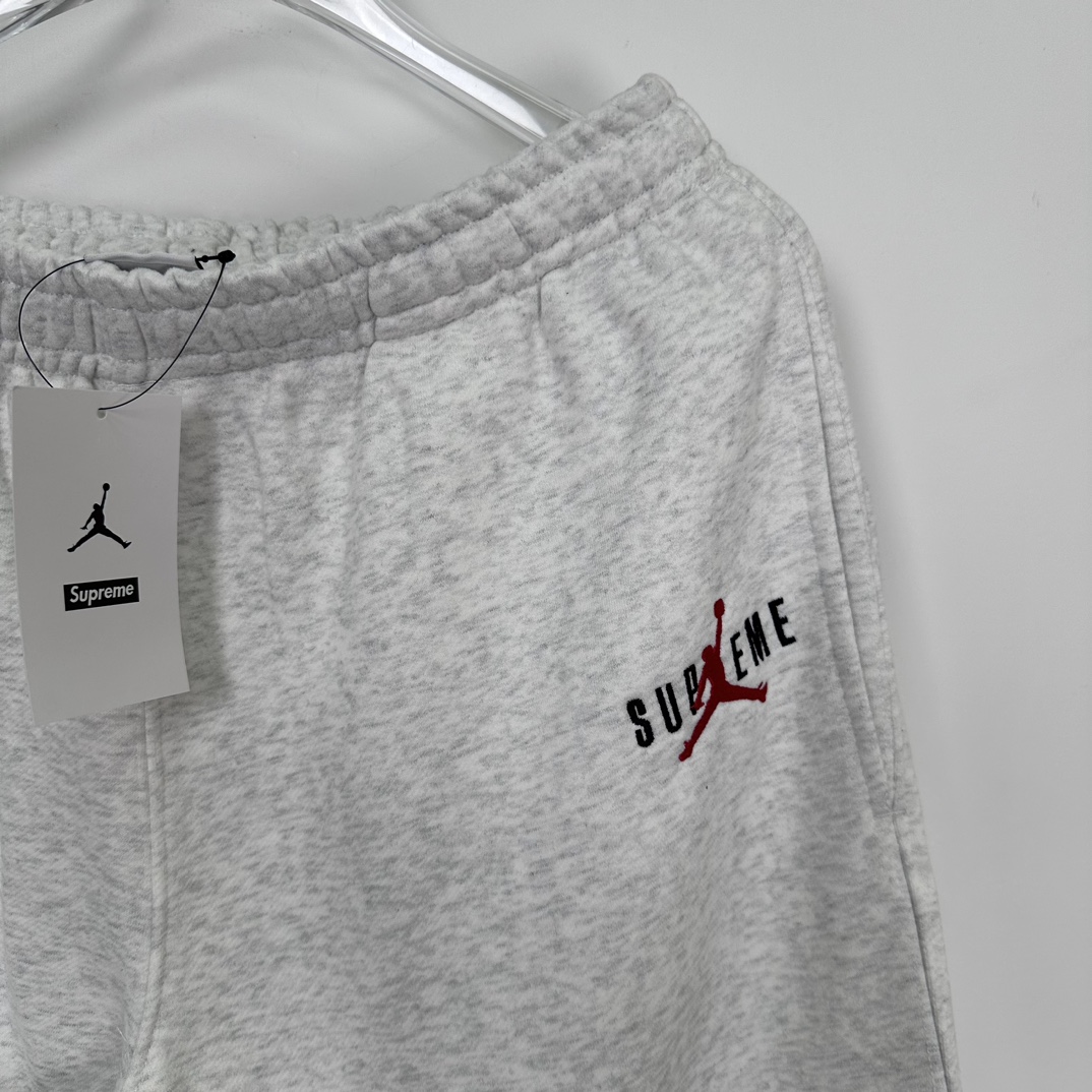  Supreme Jordan FW24 WEEK7 Sweatpant 抽绳宽松 长裤 运动裤 黑色 灰白