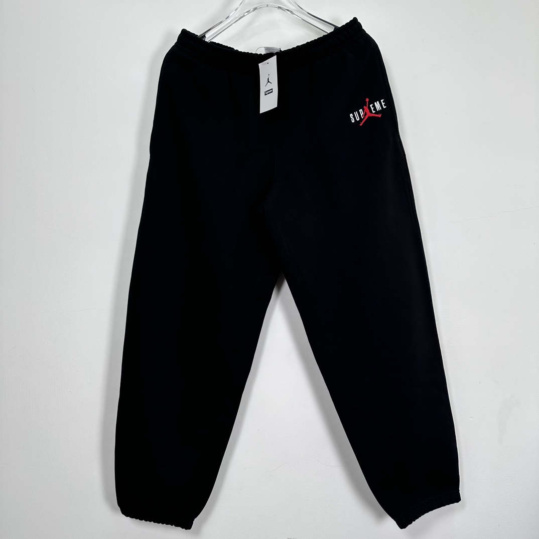  Supreme Jordan FW24 WEEK7 Sweatpant 抽绳宽松 长裤 运动裤 黑色 灰白