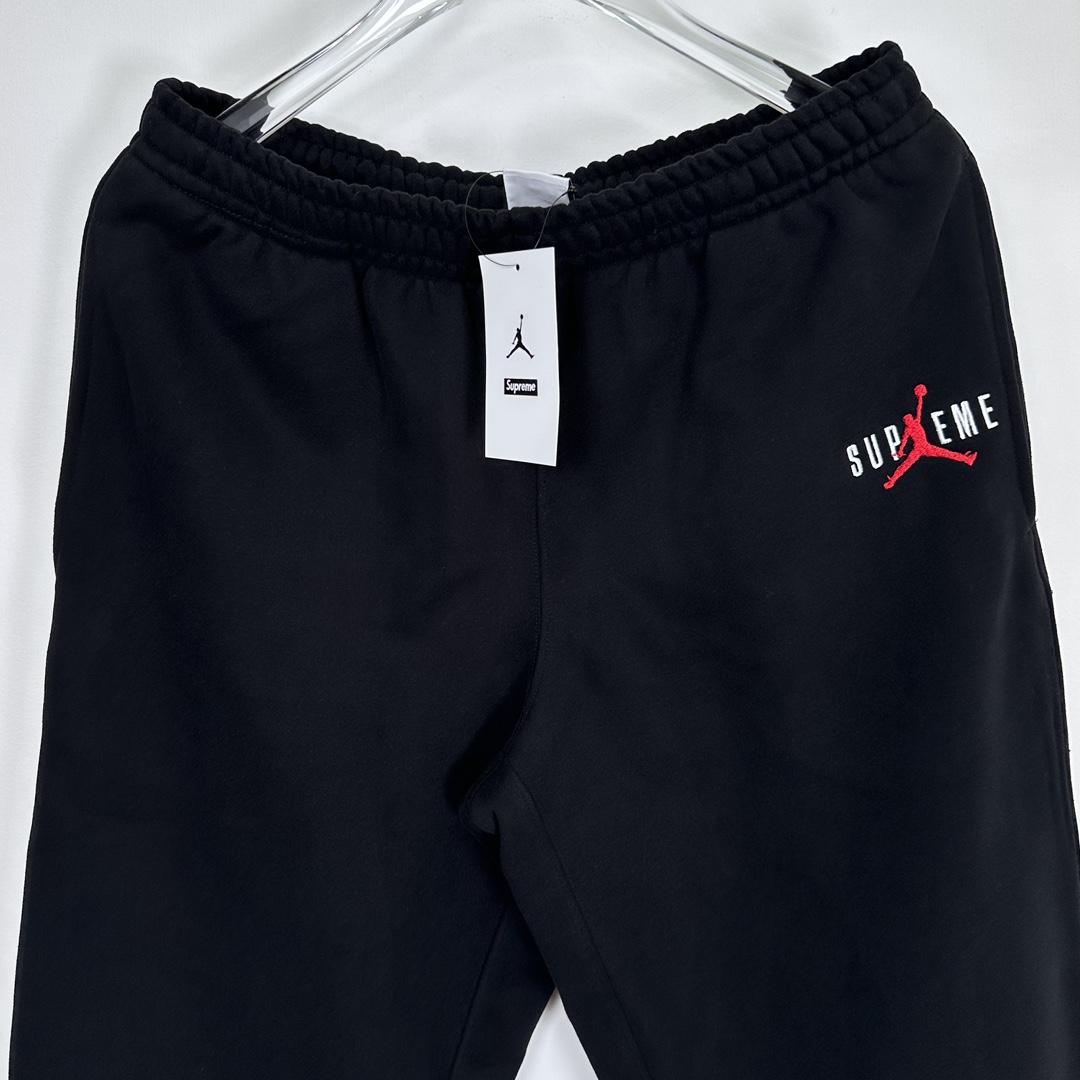  Supreme Jordan FW24 WEEK7 Sweatpant 抽绳宽松 长裤 运动裤 黑色 灰白
