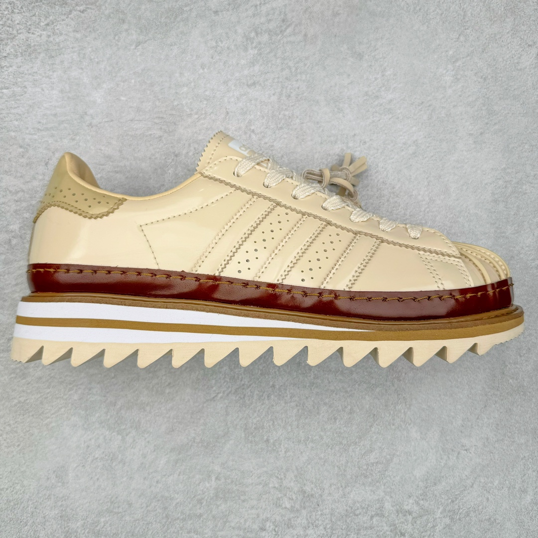  CLOT x Neighbored x adidas Originals Superstar 陈冠希 低筒 复古板鞋 休闲鞋 男鞋 女鞋  米黄 JQ6117