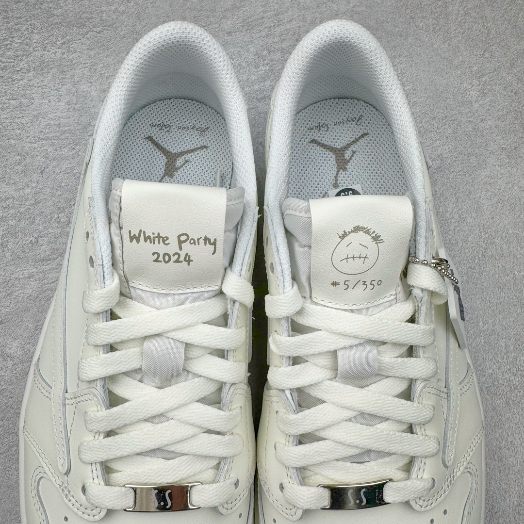  天花板 Travis Scott x Air Jordan 1 Low  倒钩 低筒 倒钩 板鞋 篮球鞋 波鞋 男女同款  亲友限定 白色 