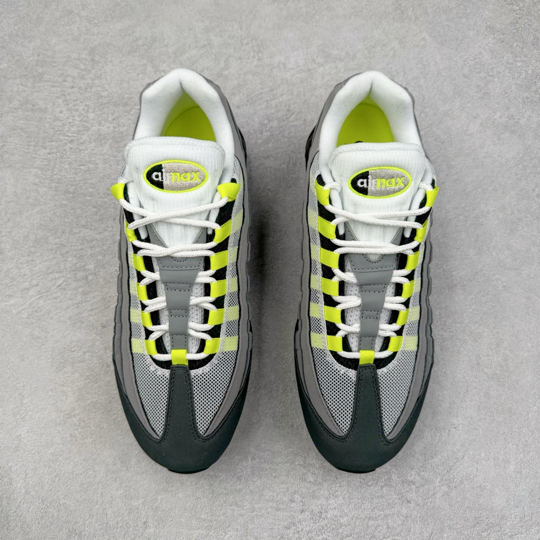 升级最终版 Nike Air Max 95 OG Neon 低筒 网布防滑 运动鞋 休闲鞋 球鞋 男鞋 波鞋 黑白灰 渐变 554970-071