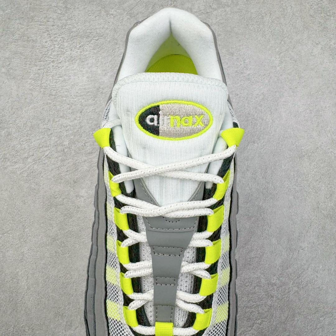 升级最终版 Nike Air Max 95 OG Neon 低筒 网布防滑 运动鞋 休闲鞋 球鞋 男鞋 波鞋 黑白灰 渐变 554970-071