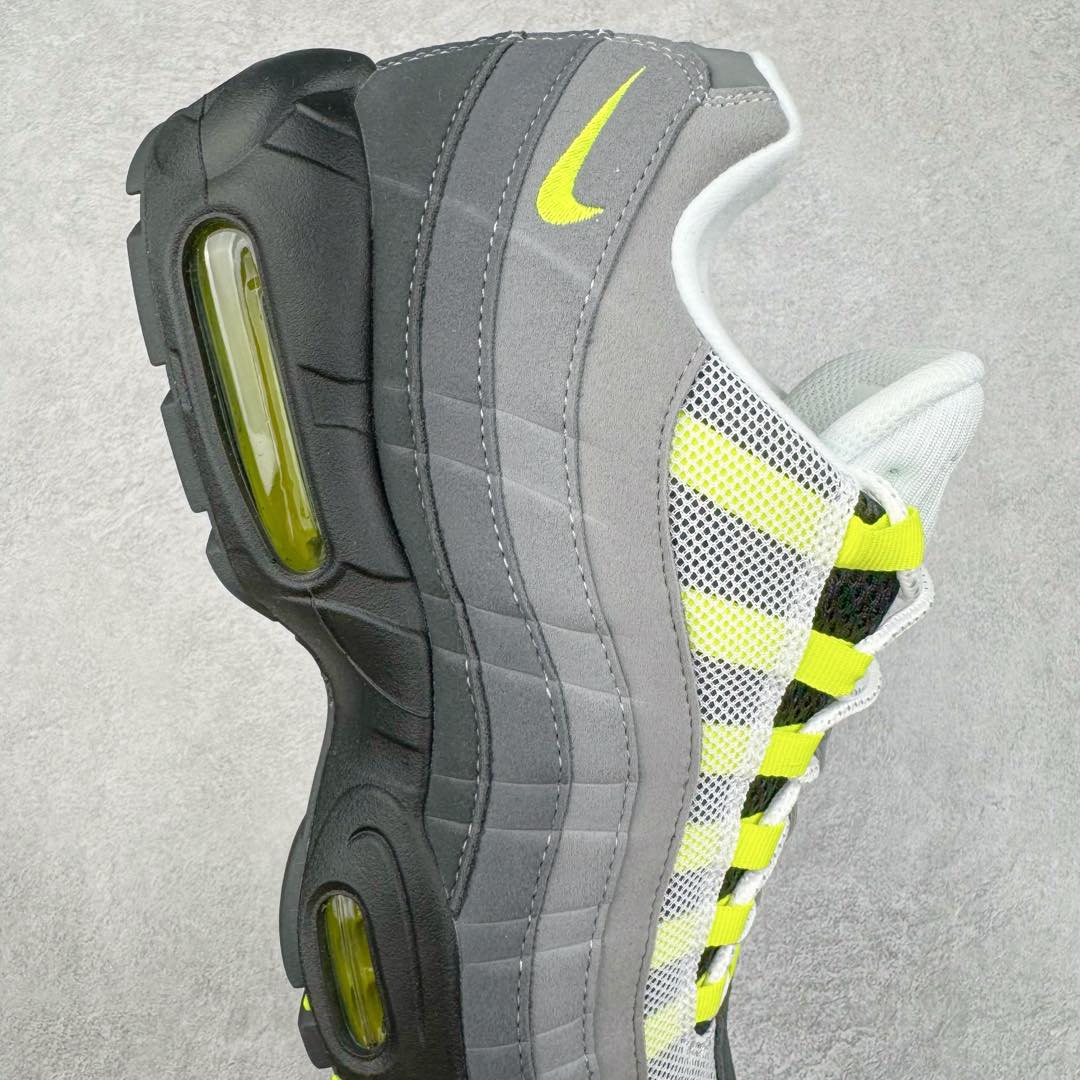 升级最终版 Nike Air Max 95 OG Neon 低筒 网布防滑 运动鞋 休闲鞋 球鞋 男鞋 波鞋 黑白灰 渐变 554970-071