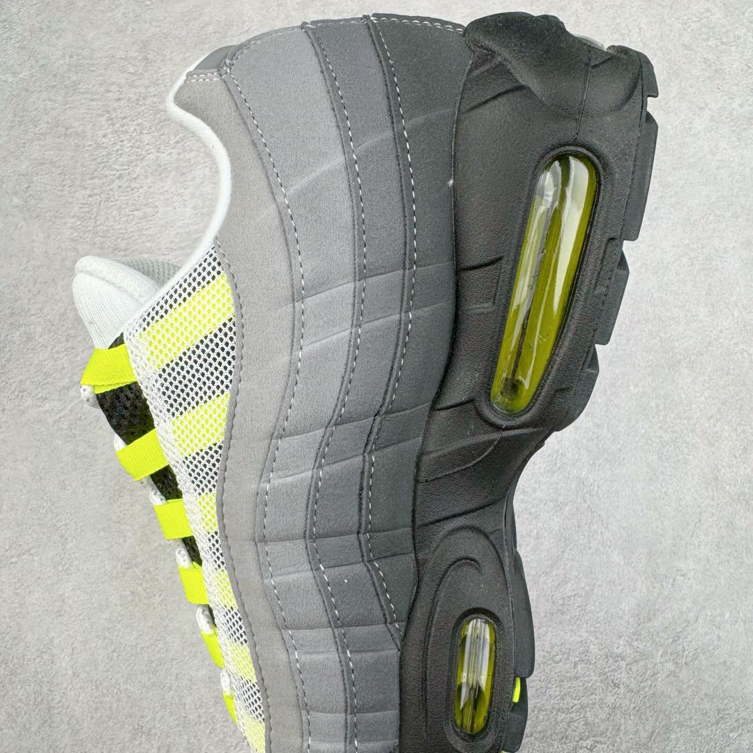 升级最终版 Nike Air Max 95 OG Neon 低筒 网布防滑 运动鞋 休闲鞋 球鞋 男鞋 波鞋 黑白灰 渐变 554970-071
