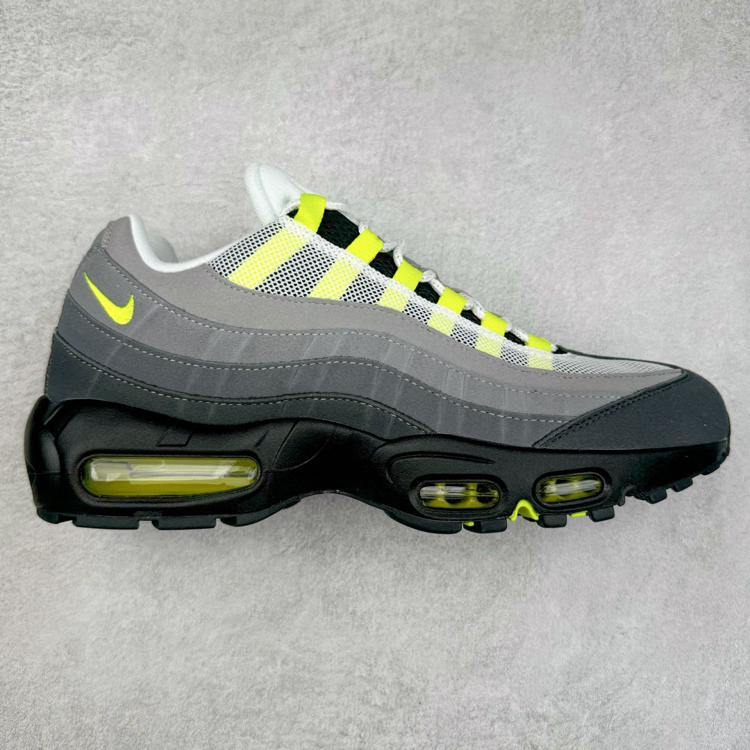 升级最终版 Nike Air Max 95 OG Neon 低筒 网布防滑 运动鞋 休闲鞋 球鞋 男鞋 波鞋 黑白灰 渐变 554970-071