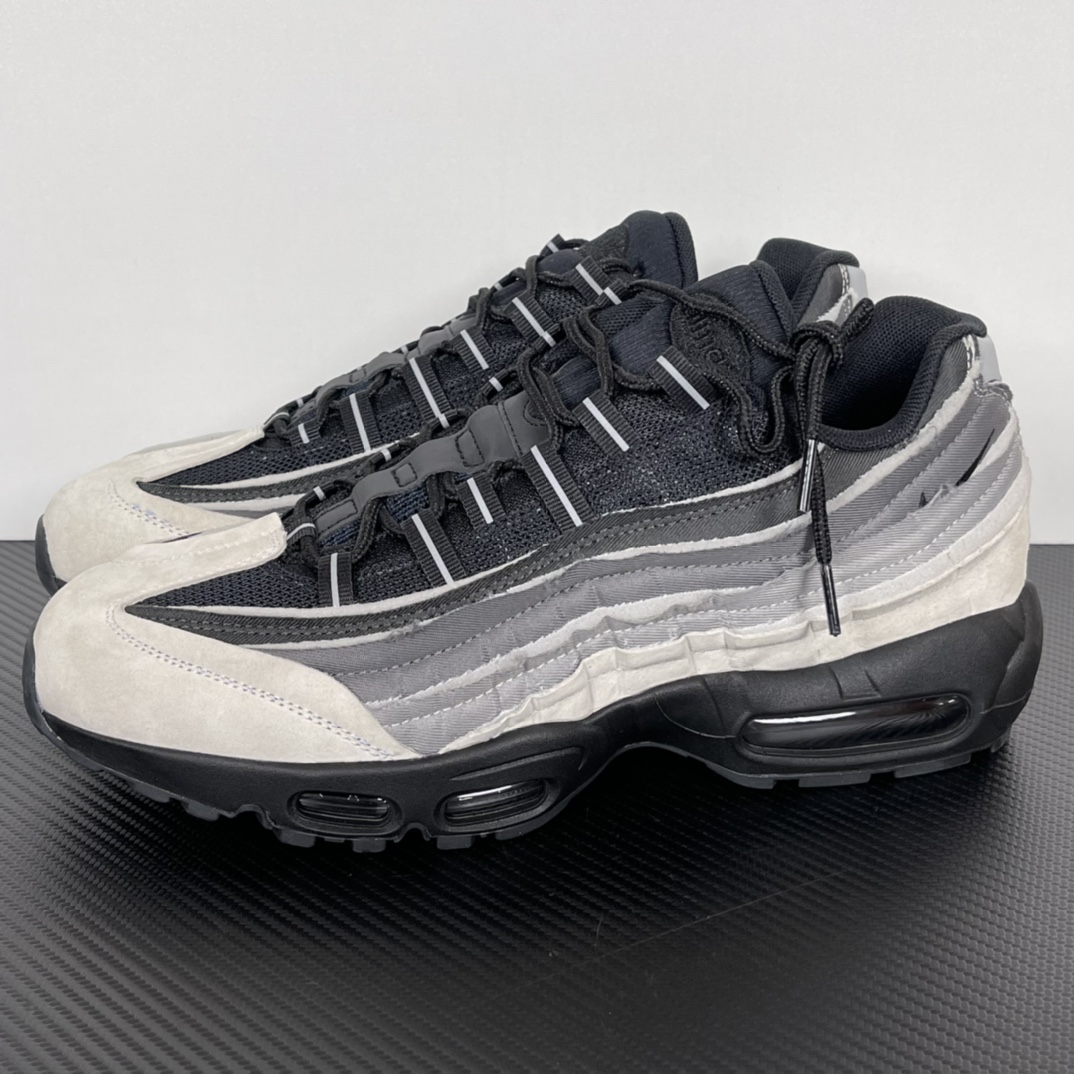 升级最终版 CDG  Max 95 OG Neon 低筒 网布防滑 运动鞋 休闲鞋 球鞋 男鞋 波鞋 黑白灰 CU8406-101