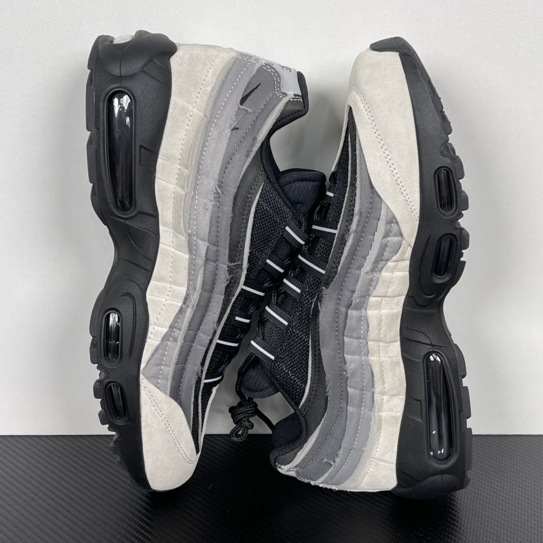 升级最终版 CDG  Max 95 OG Neon 低筒 网布防滑 运动鞋 休闲鞋 球鞋 男鞋 波鞋 黑白灰 CU8406-101