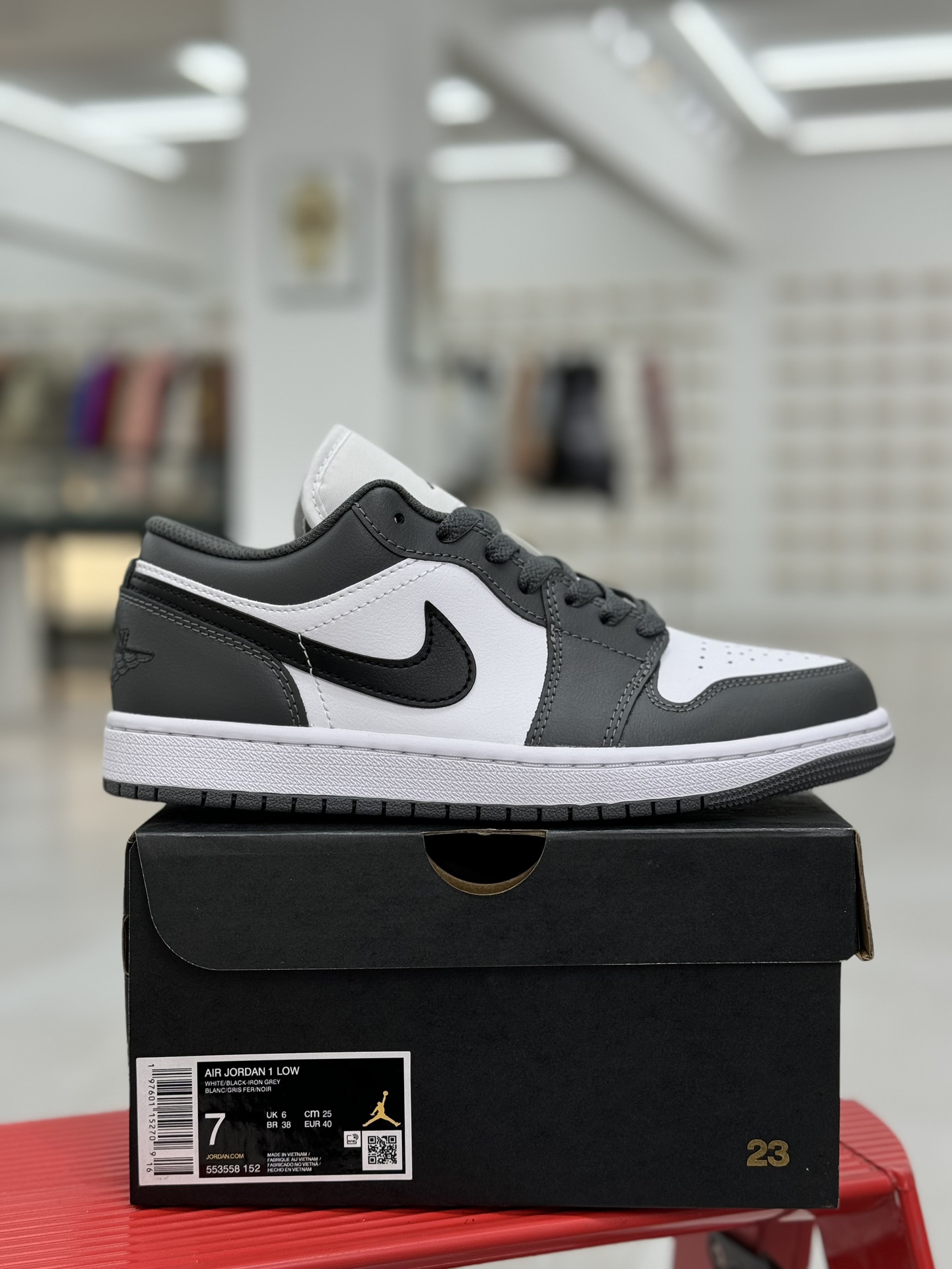Air Jordan AJ1 Low  低筒  复古防滑 板鞋休闲 篮球鞋  波鞋 男女同款 大象灰 553558-152