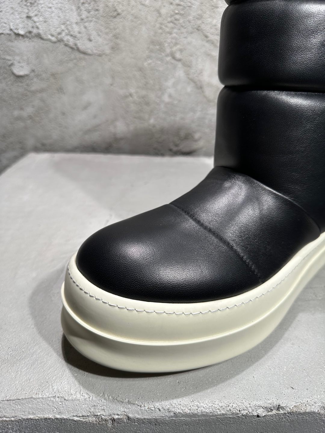RICK OWENS RO High-Top Black 高筒 厚底 板鞋 休闲鞋 男鞋 女鞋 波鞋  皮質  RU02D6857LLP-911