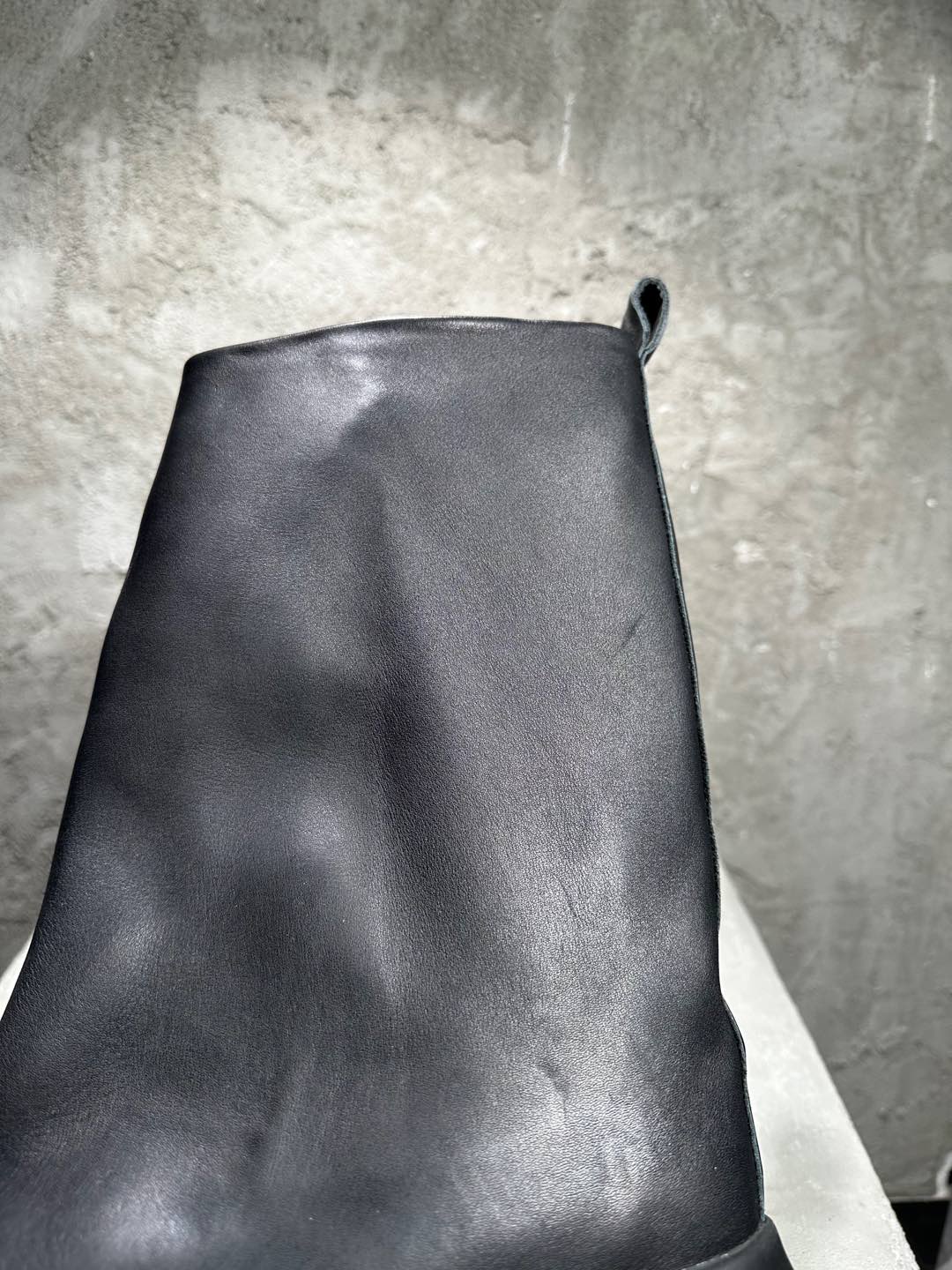 RICK OWENS RO High-Top Black Hollywood  高筒 厚底 板鞋 休闲鞋 男鞋 女鞋 波鞋  皮質  RU01E5864LOO99-01