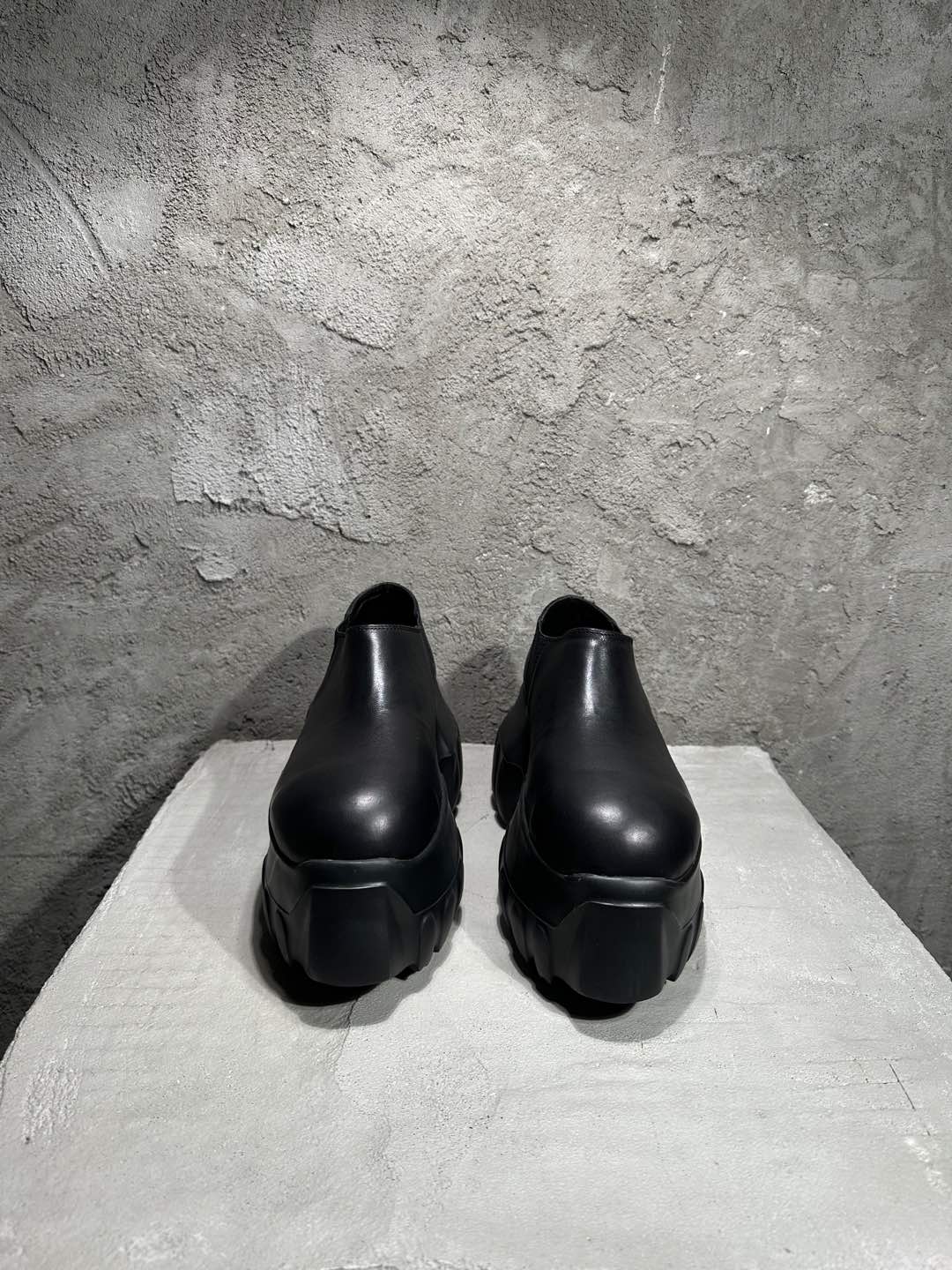 RICK OWENS RO High-Top Black Hollywood  高筒 厚底 板鞋 休闲鞋 男鞋 女鞋 波鞋  皮質 RU02D6863LOO-99