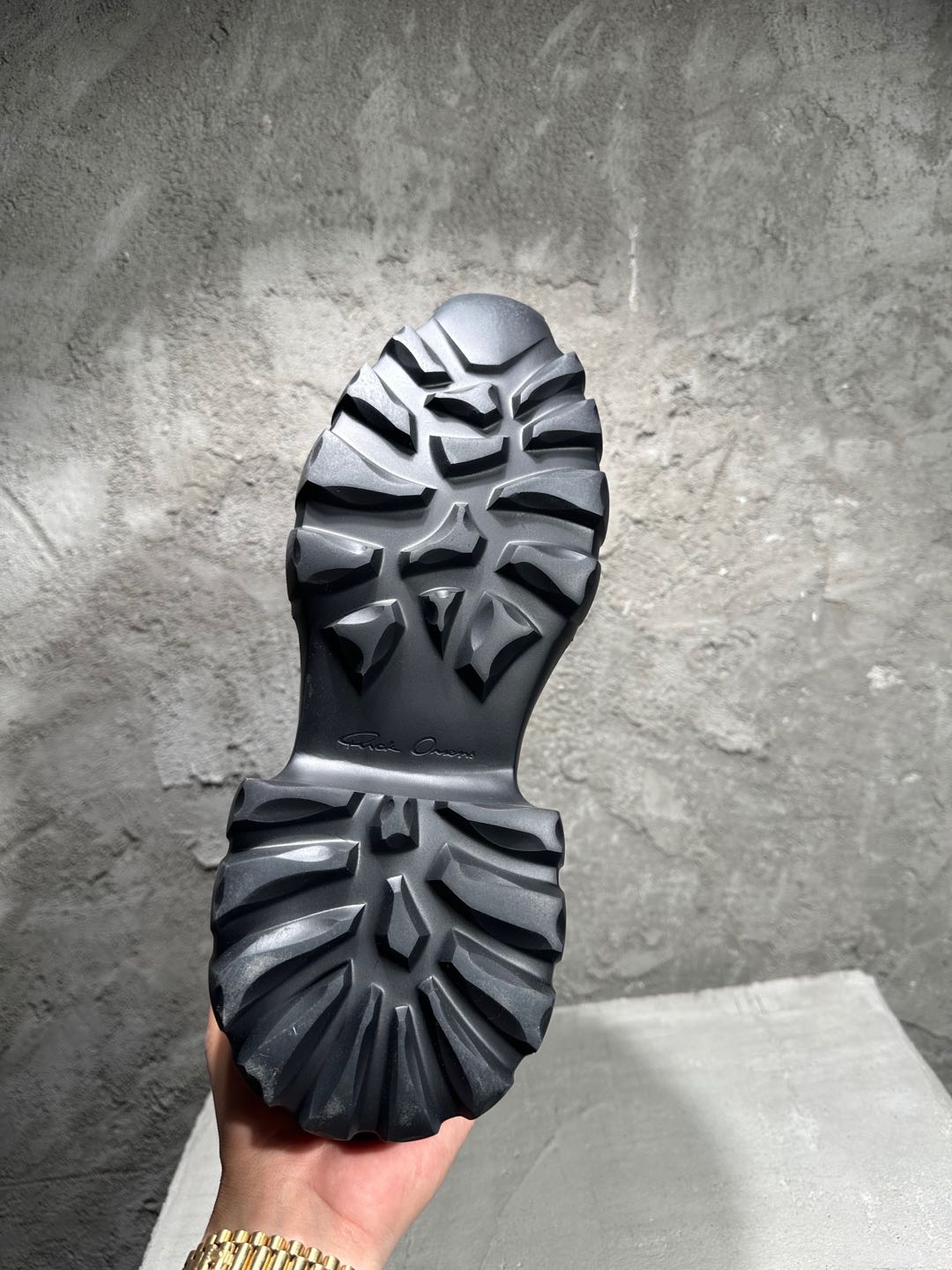 RICK OWENS RO High-Top Black Hollywood  高筒 厚底 板鞋 休闲鞋 男鞋 女鞋 波鞋  皮質 RU02D6863LOO-99