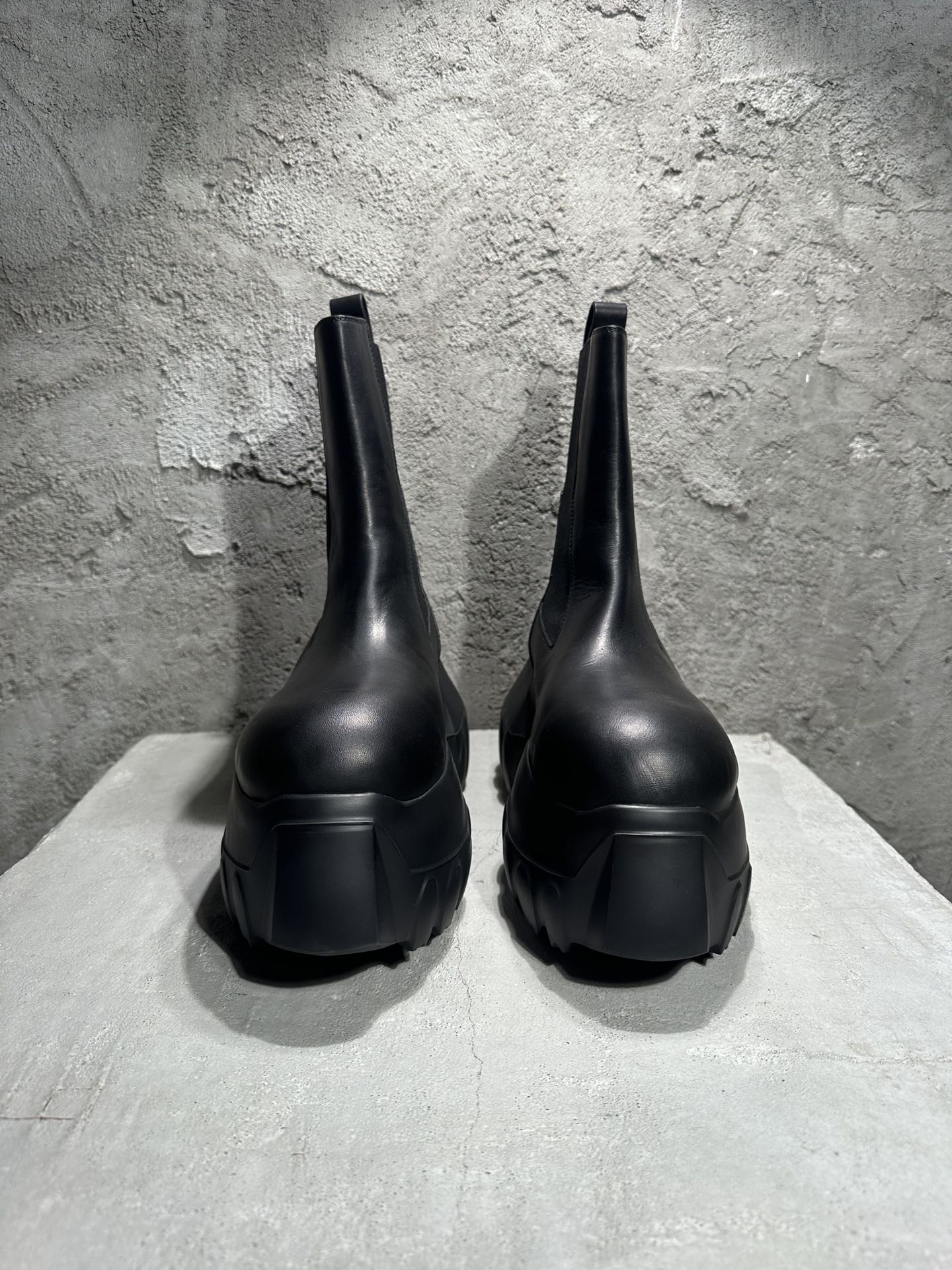 RICK OWENS RO High-Top Black 高筒 厚底 板鞋 休闲鞋 男鞋 女鞋 波鞋  皮質 RU02D6860LOO-99