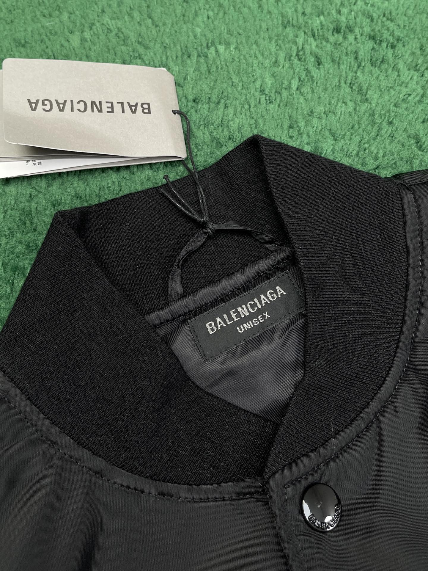 新版 Balenciaga 巴黎世家 POLITICAL CAMPAIGN VARSITY 夹克飞行服 黑色 外套防风保暖长袖 