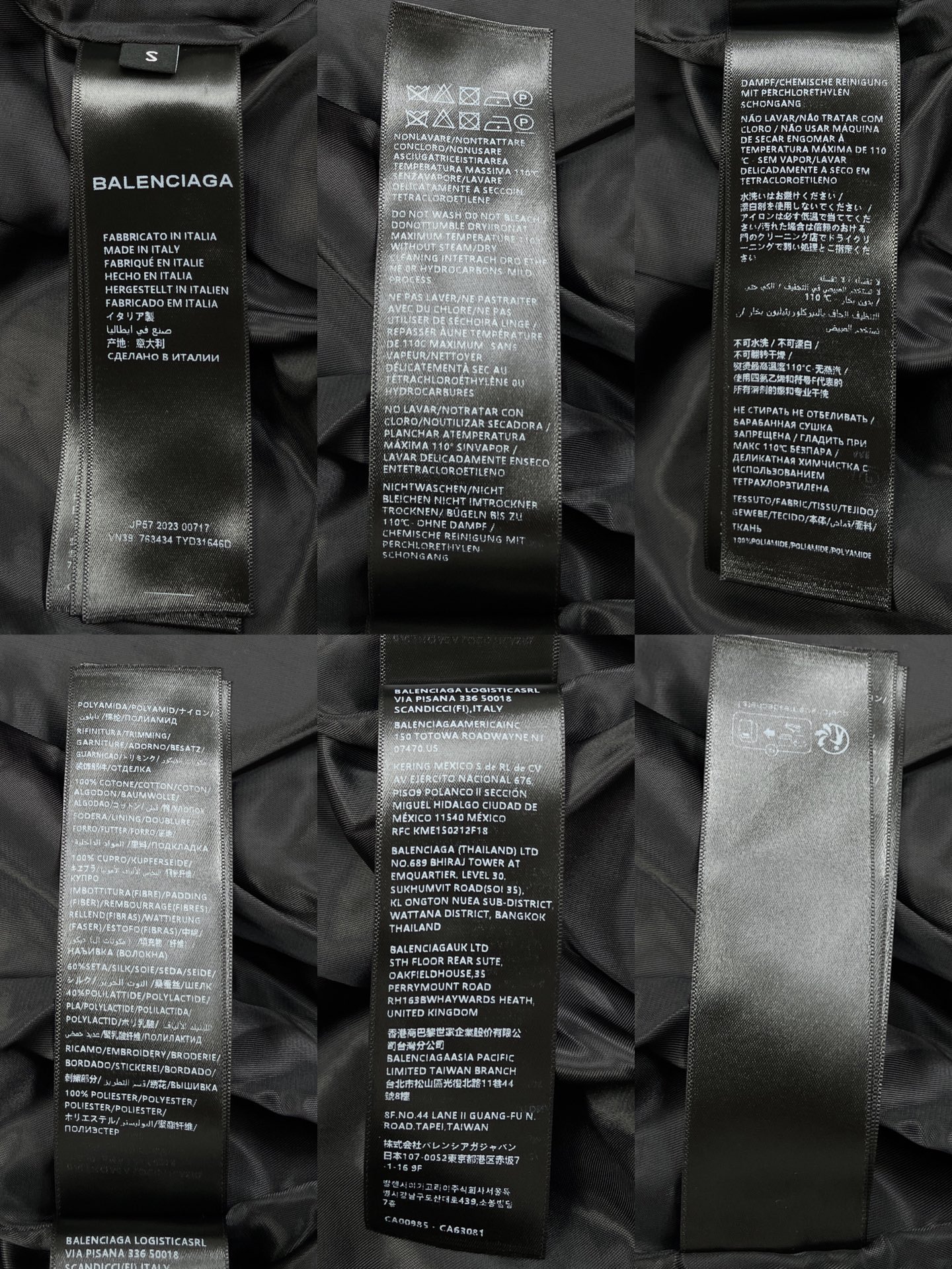 新版 Balenciaga 巴黎世家 POLITICAL CAMPAIGN VARSITY 夹克飞行服 黑色 外套防风保暖长袖 