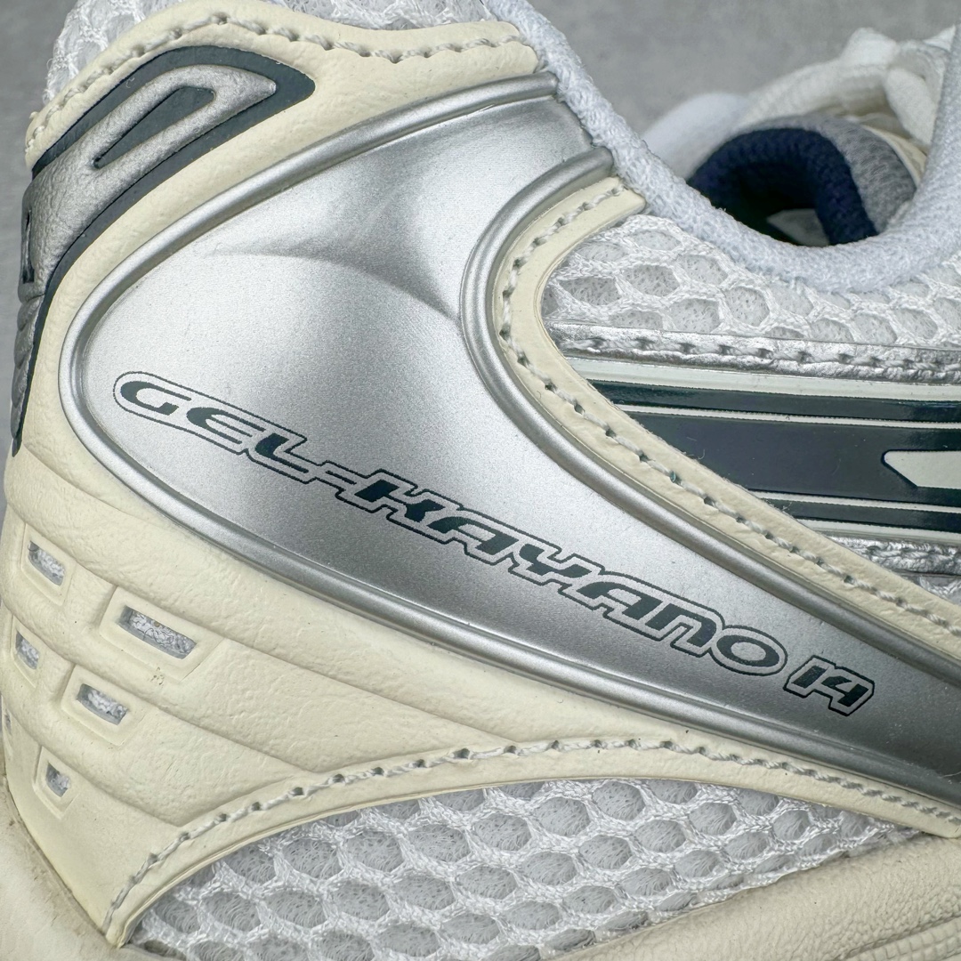  ASICS GEL-KAYANO K14 亚瑟士 低筒 减震 户外 运动鞋 跑步鞋  休闲鞋 板鞋 男女同款 波鞋 白黑银 1202A056-109