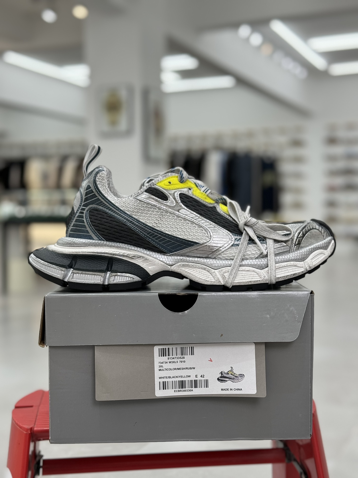 Balenciaga 巴黎世家 3XL 网布 系带 做旧 银灰白 低筒 老爹鞋 运动 复古板鞋 休闲鞋 男鞋 女鞋 