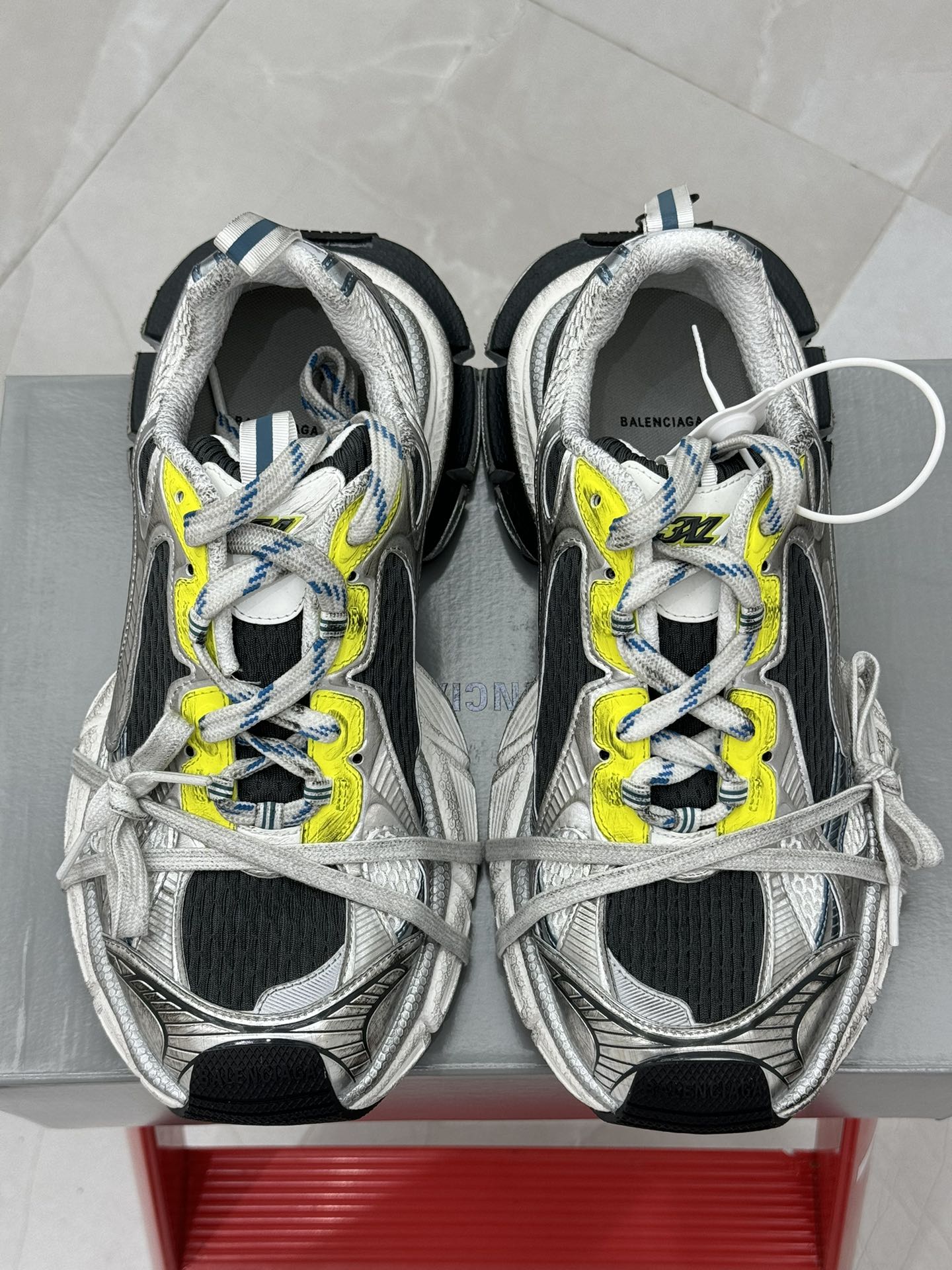 Balenciaga 巴黎世家 3XL 网布 系带 做旧 银灰白 低筒 老爹鞋 运动 复古板鞋 休闲鞋 男鞋 女鞋 