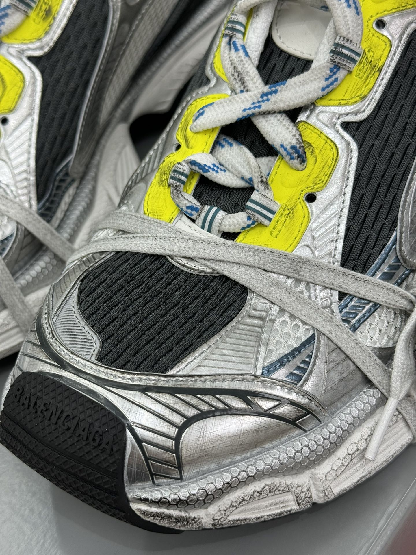 Balenciaga 巴黎世家 3XL 网布 系带 做旧 银灰白 低筒 老爹鞋 运动 复古板鞋 休闲鞋 男鞋 女鞋 