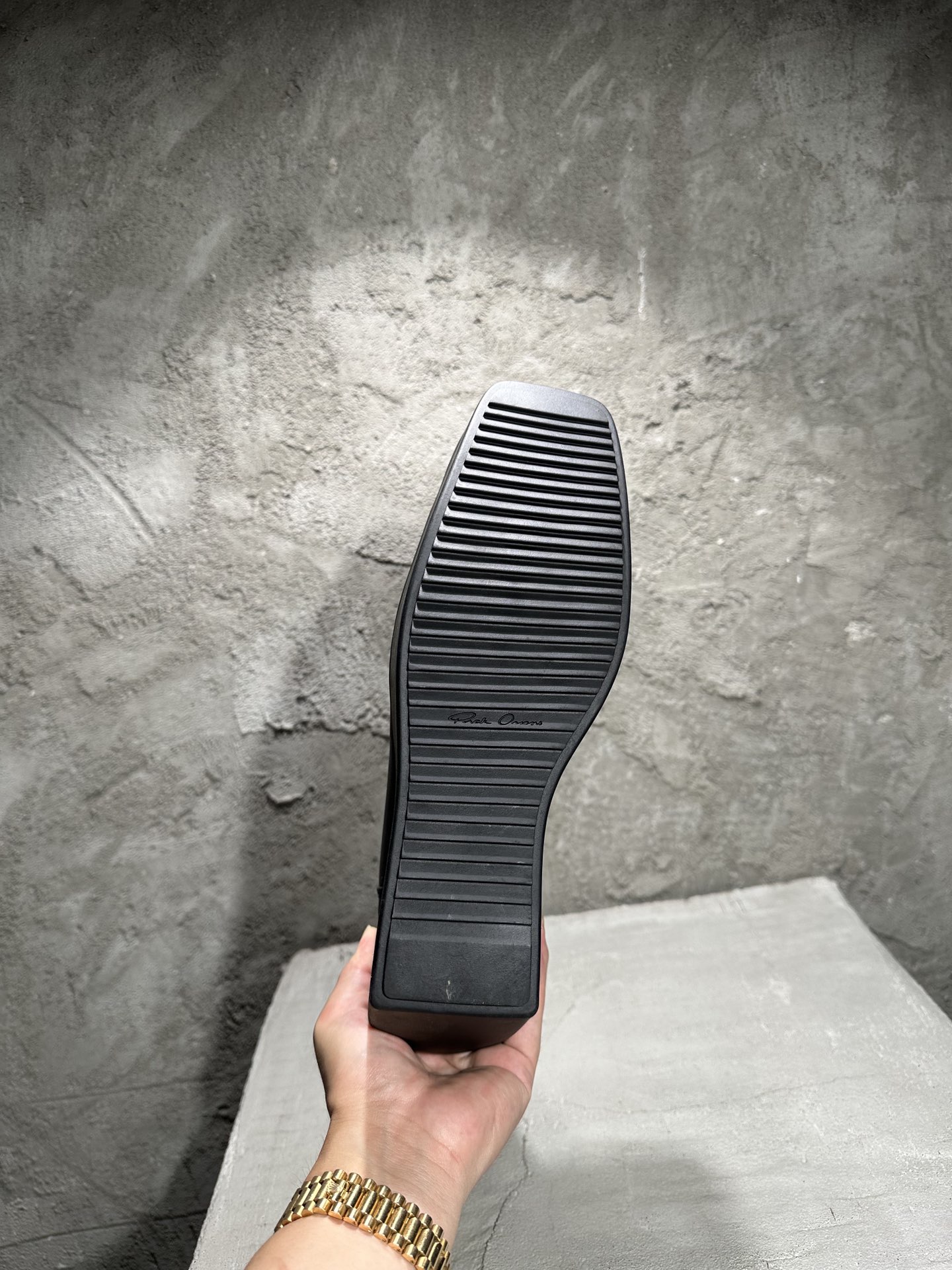  RICK OWENS RO High-Top Black 高筒 厚底 板鞋 休闲鞋 男鞋 女鞋 波鞋  皮質 切尔西靴 RU01E5851LOO-09