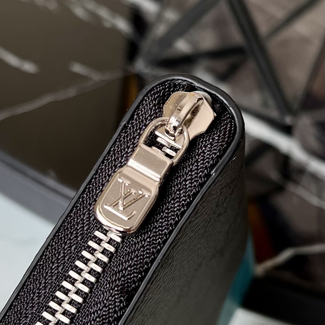 LOUIS VUITTON x Yayoi Kusama Zippy Vertical Wallet 彩色南瓜老花满印 涂层帆布拼皮  路易威登 钱包  长夹 草间弥生 灰色 M81971