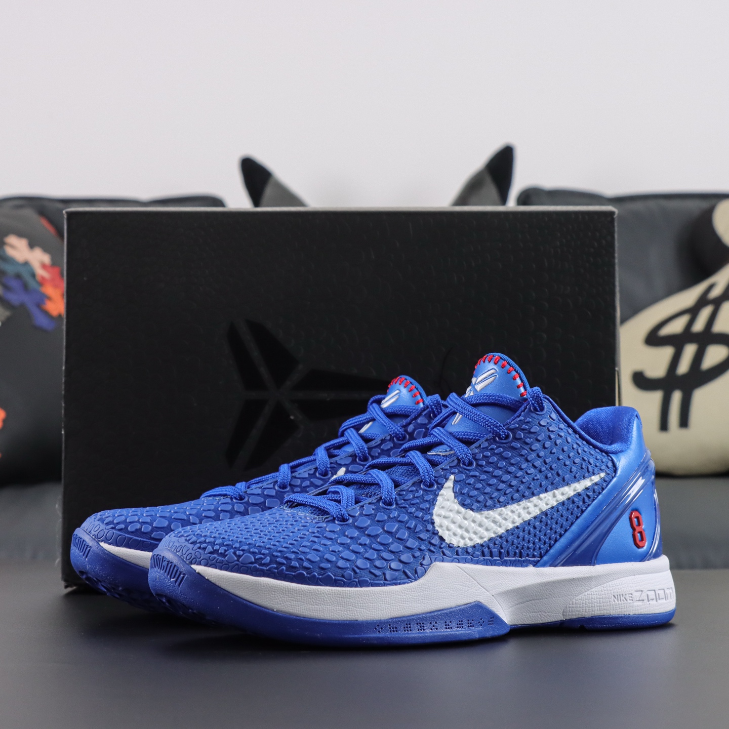 S2 Kobe 6 Dodgers  低筒 篮球鞋 球鞋 波鞋 实战鞋 运动耐磨防滑 男鞋 波鞋   道奇蓝白 CW2190-400