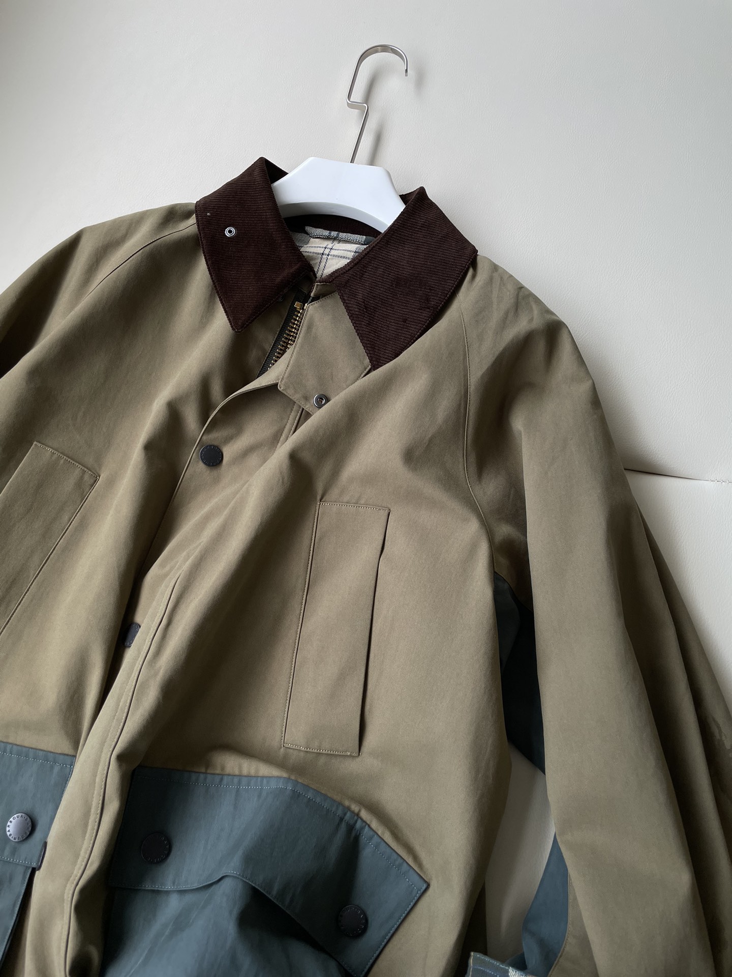 Barbour 原单 复古 防水撞色 夹克连袖 外套 凤搂 长袖 男女同款 