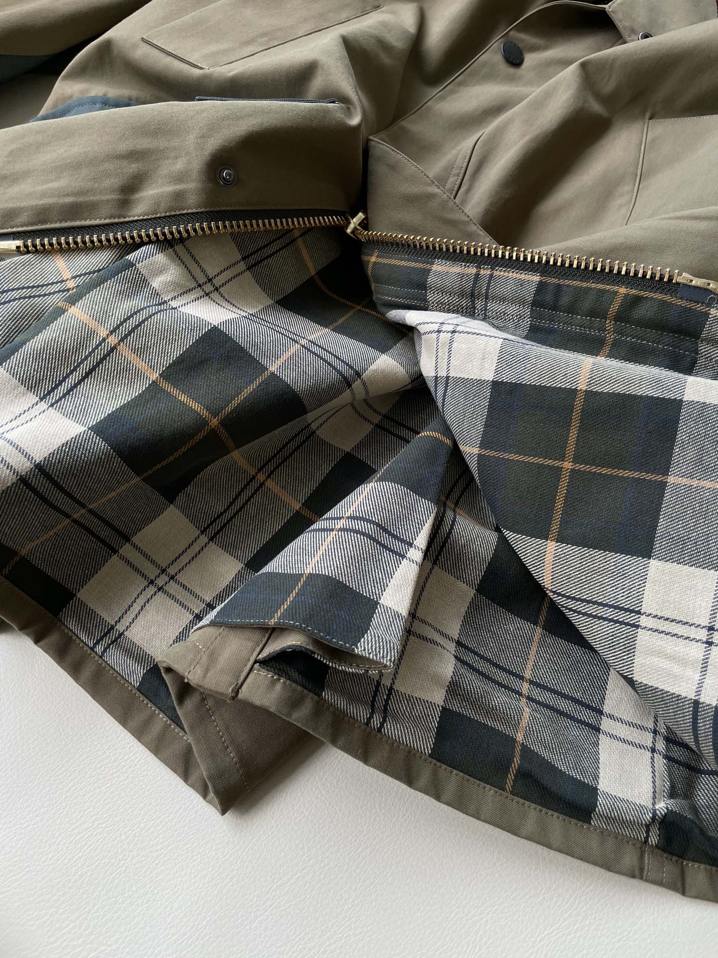 Barbour 原单 复古 防水撞色 夹克连袖 外套 凤搂 长袖 男女同款 