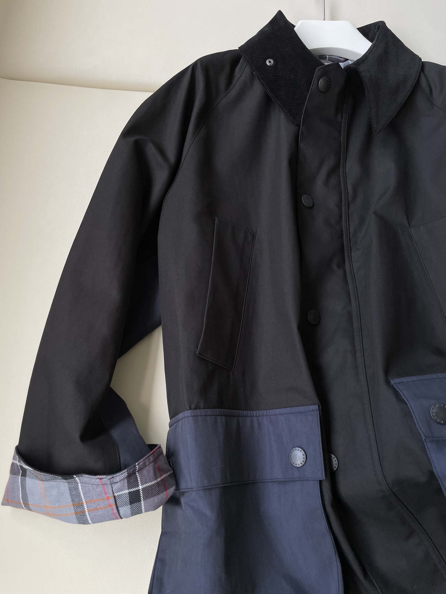 Barbour 原单 复古 防水撞色 夹克连袖 外套 凤搂 长袖 男女同款 