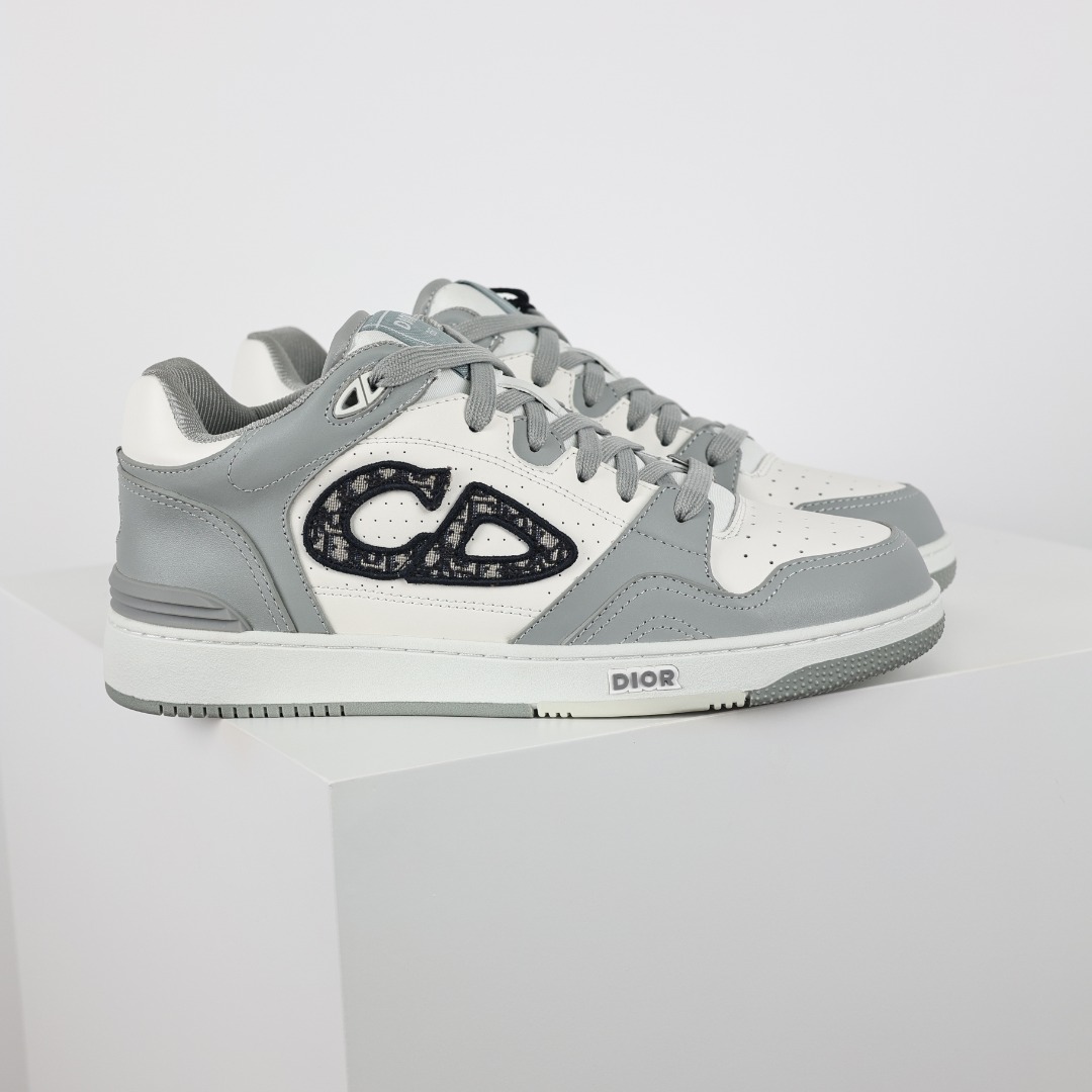  Dior 迪奥 B57 满印logo 高筒 休闲鞋 帆布鞋 运动鞋 板鞋 男鞋 女鞋 灰色