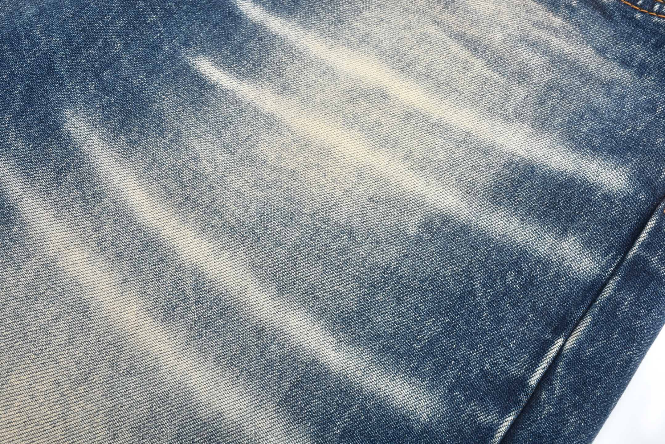 LOUIS VUITTON FW24 路易威登 LV  不规则褪色  水洗直筒牛仔裤 裤子 长裤 蓝色-35 1AHBMW