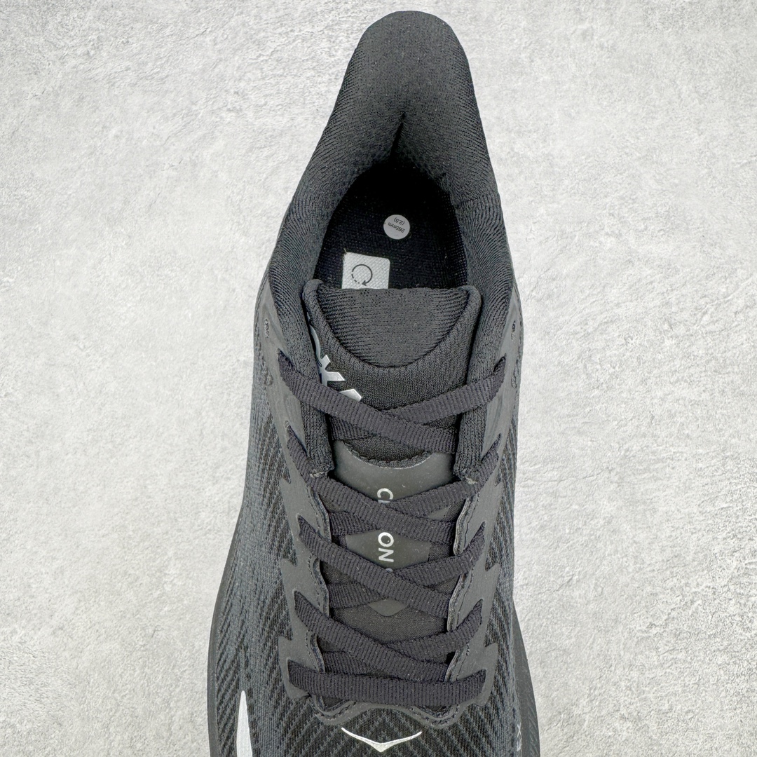 防水款 Hoka ONE ONE Clifton 9 低筒 舒适运动 防滑耐磨 透气跑步鞋 运动 波鞋 黑白 1141470-BBLC