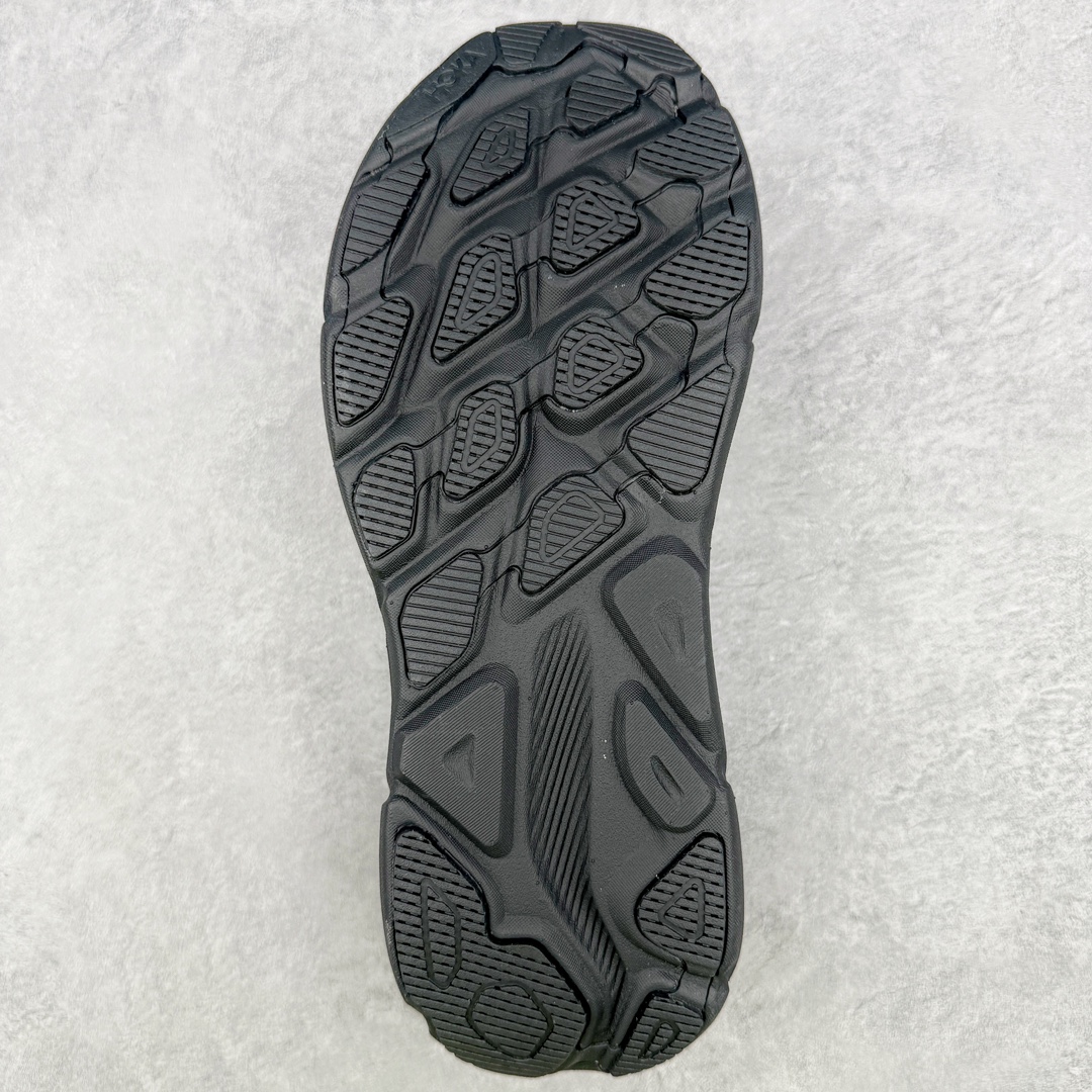 防水款 Hoka ONE ONE Clifton 9 低筒 舒适运动 防滑耐磨 透气跑步鞋 运动 波鞋 黑白 1141470-BBLC