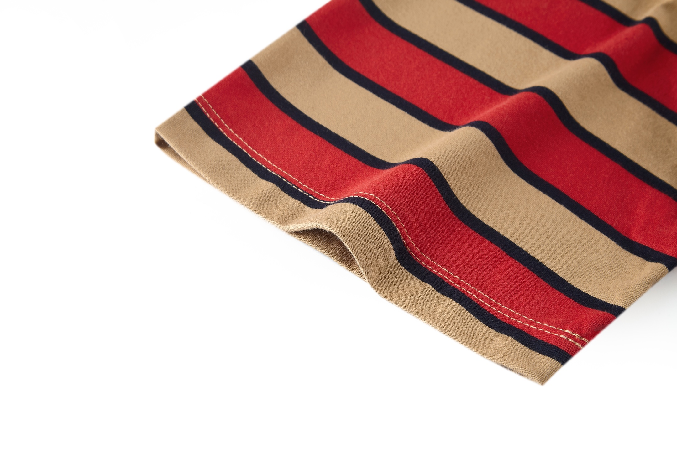  PRADA 普拉达 条纹刺绣 圆领短袖 T恤 橙色-15  UJN992-16S0-F0J68-S-WMO