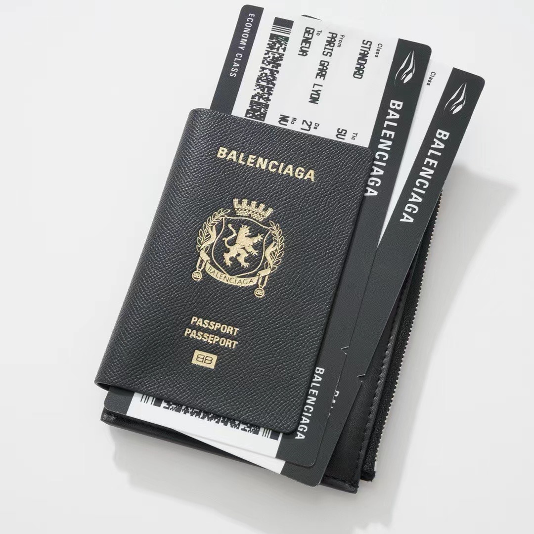   Balencia  巴黎世家 24SSPassPort 双机票护照包 皮革  牛皮 时尚 手机包 单肩包 斜跨 手提包  男女同款-40  813465981