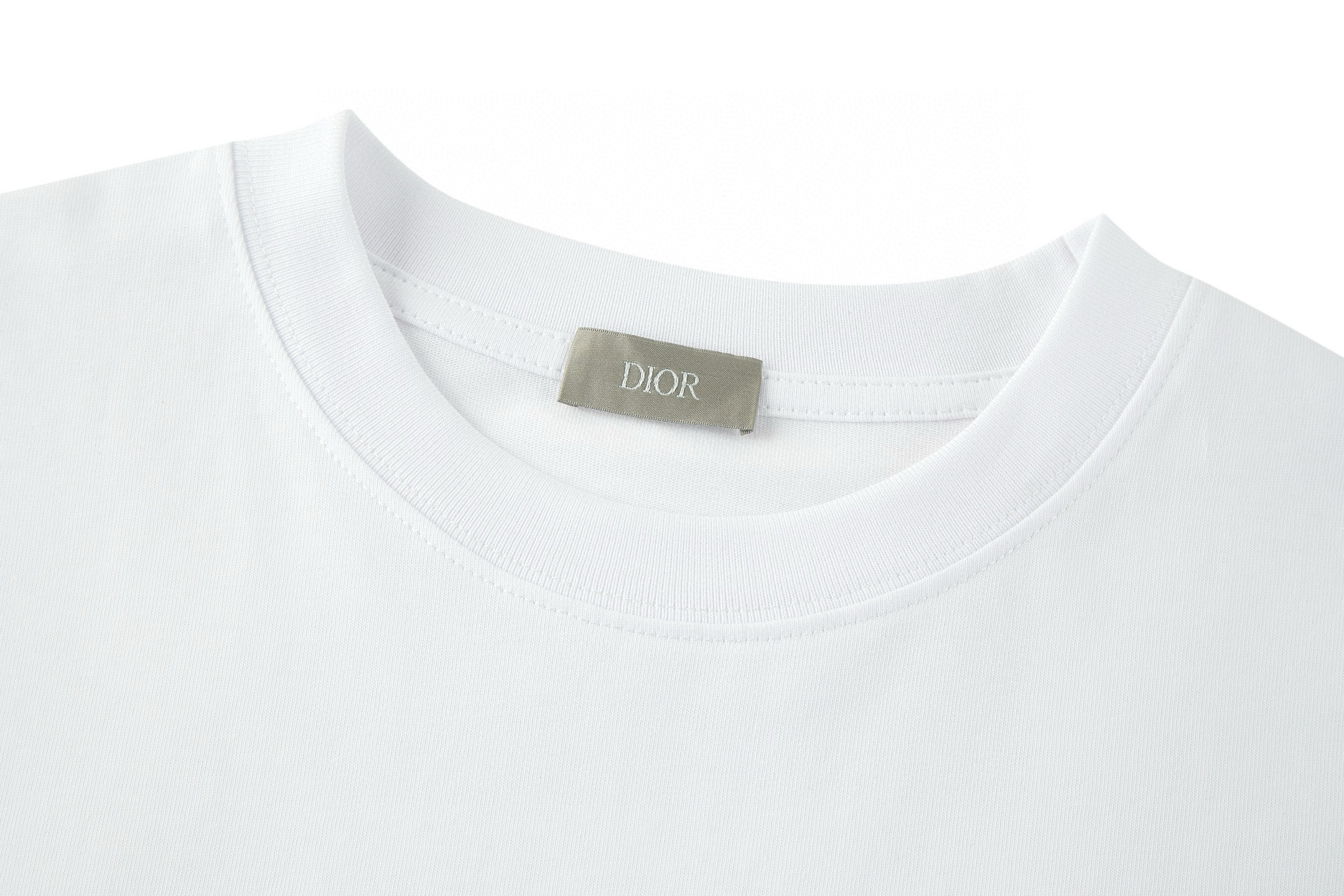  DIOR 迪奥 小蓝猫刺绣 图案短袖 圆领 T恤 夏季 白色 蓝色-15  583j696C0554-C585