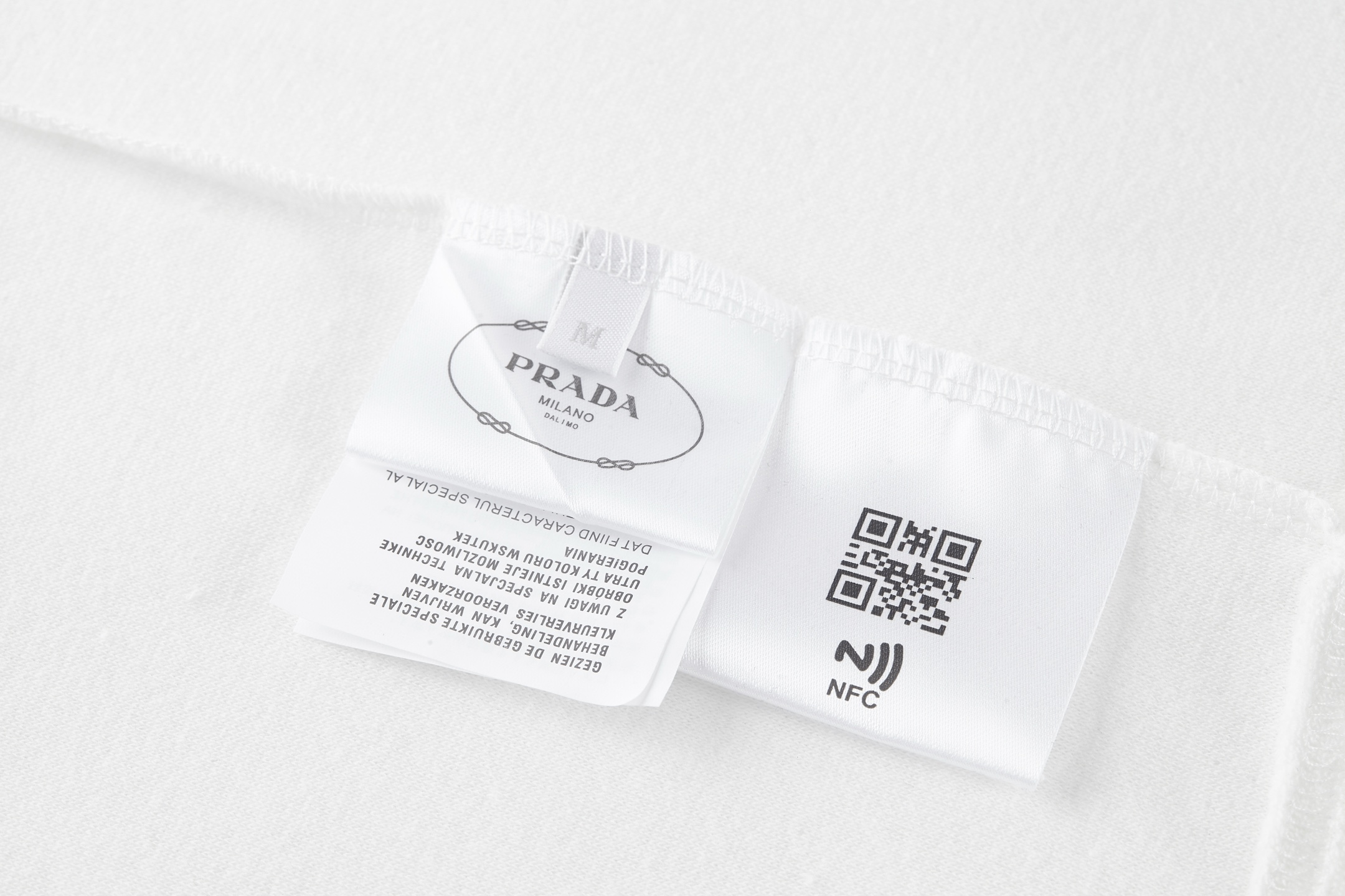 PRADA 普拉达 毛巾棉三角标 圆领 夏季 短袖 T恤  白色 蓝色-15 UJN885-16JK-S-232