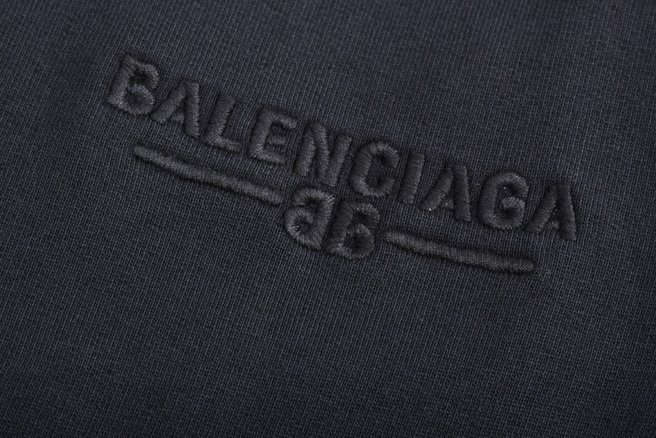 Balenciaga 巴黎世家  水洗灰刺绣 卫裤 松紧腰运动裤 长裤 裤子 休闲裤 黑色-B0 